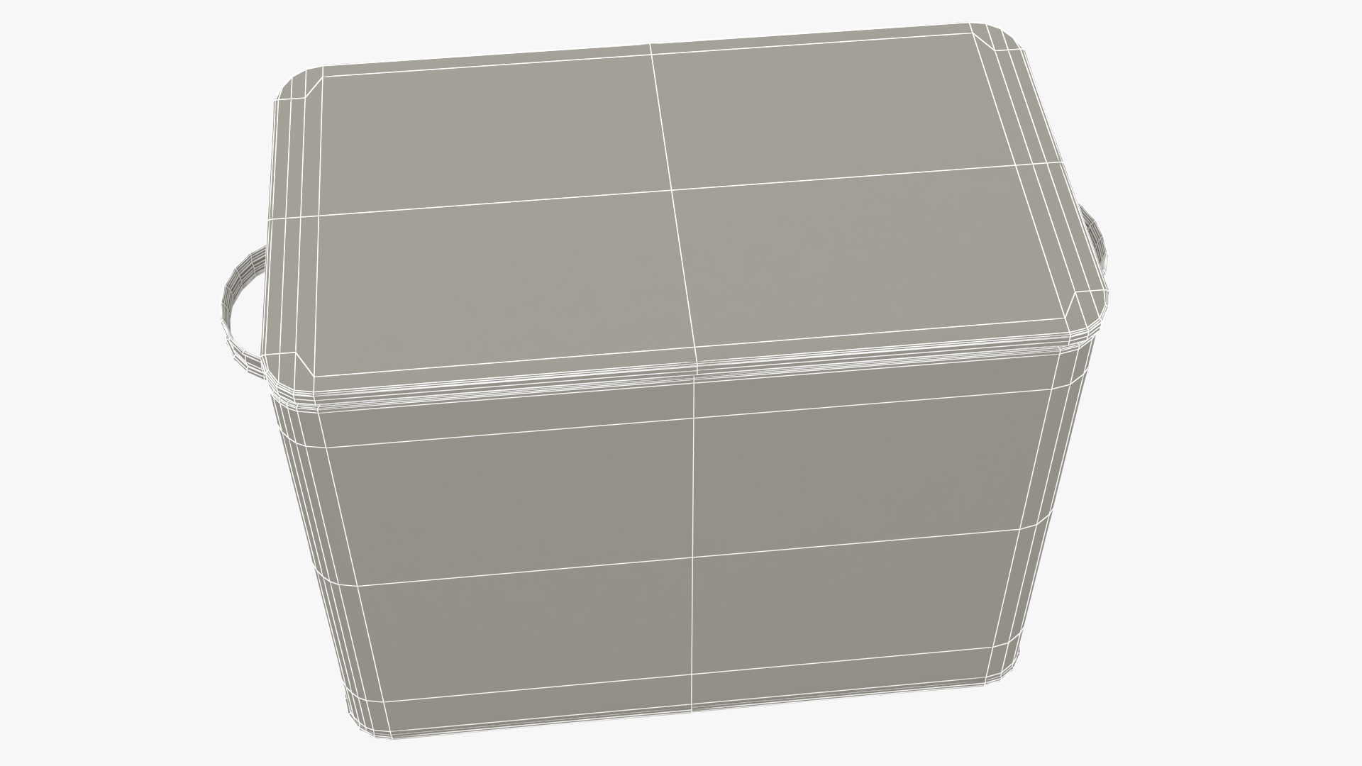 3D Kitchen Bread Box Grey Big