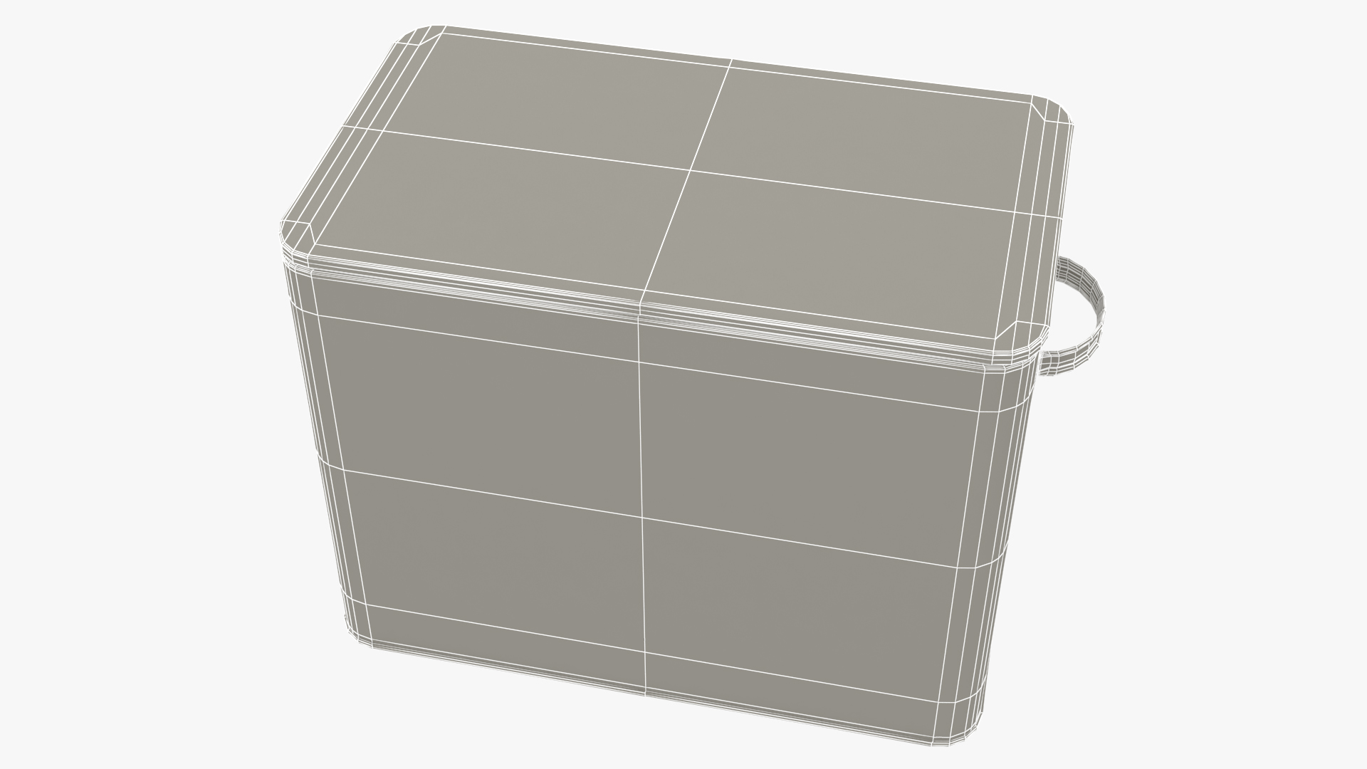 3D Kitchen Bread Box Grey Big