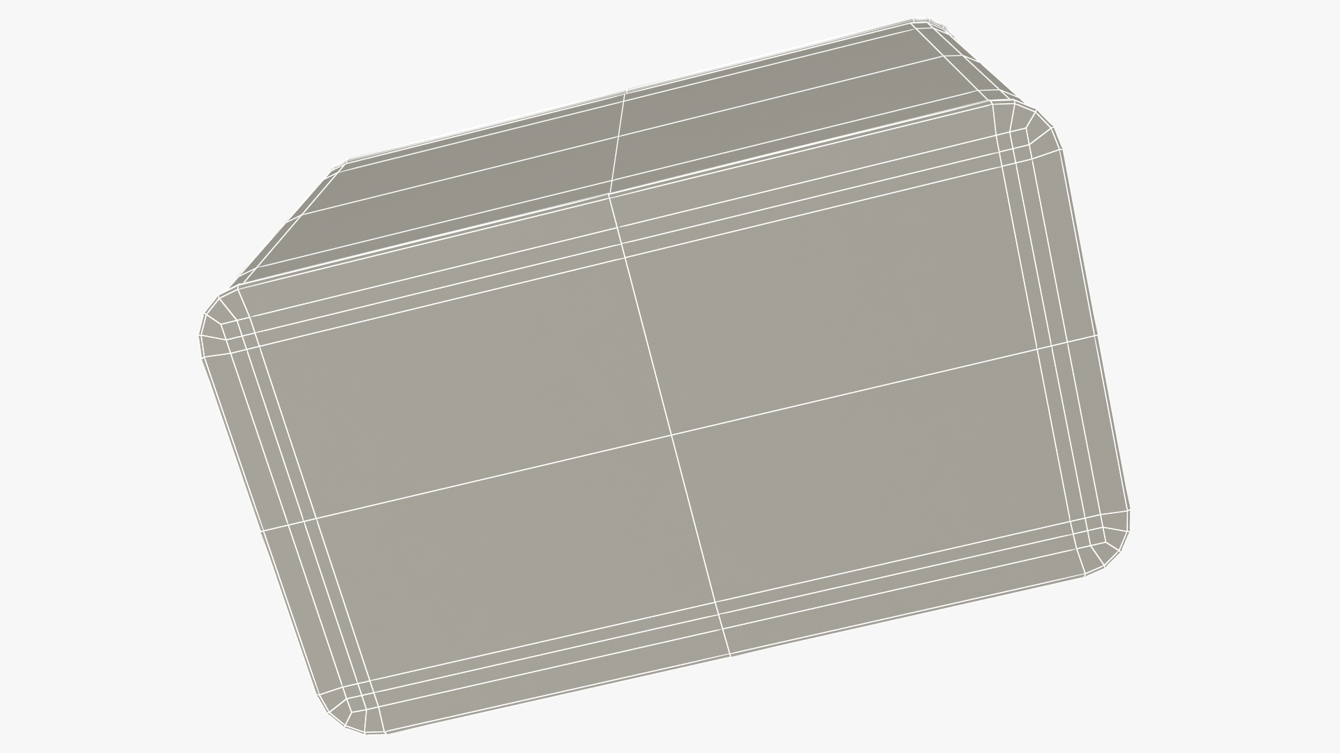 3D Kitchen Bread Box Grey Big