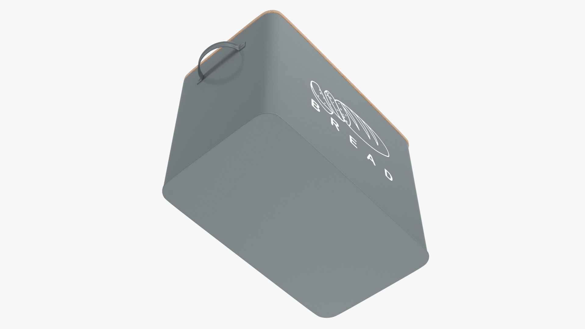 3D Kitchen Bread Box Grey Big