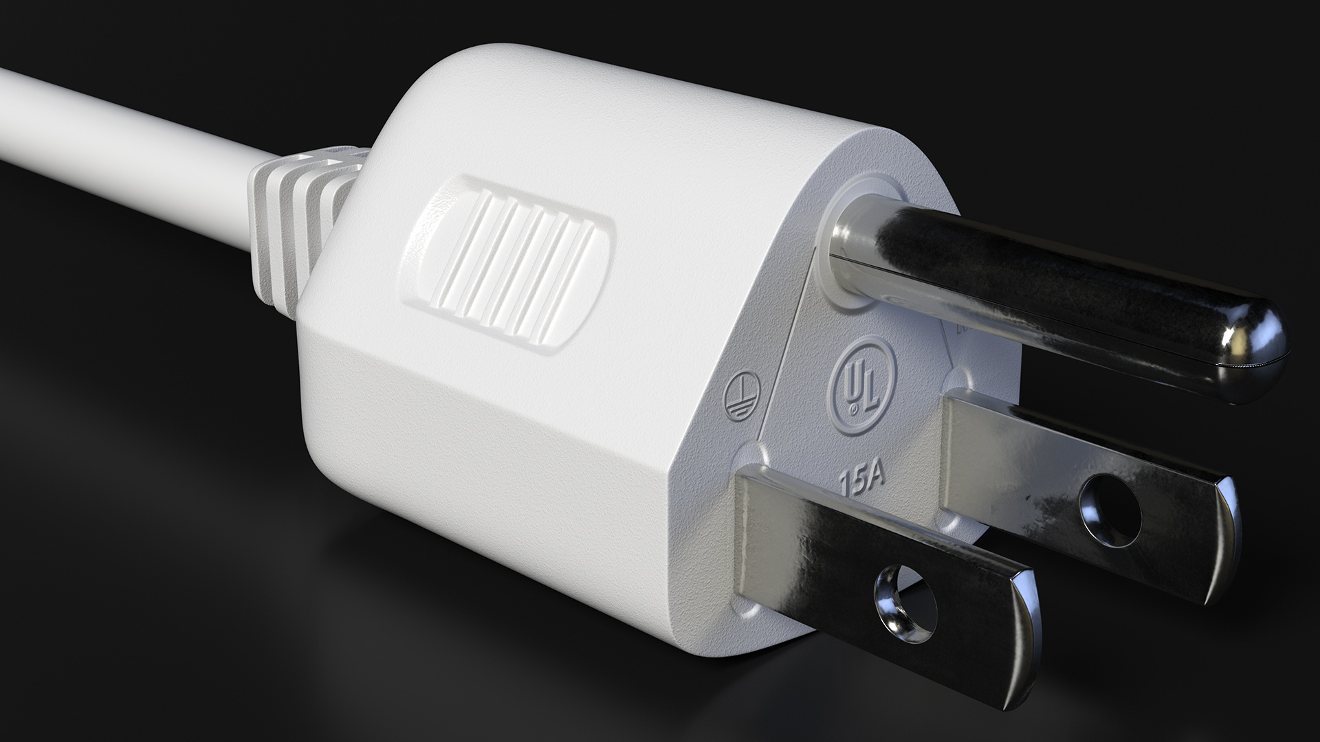 Type B Electric Plug White Rigged for Maya 3D