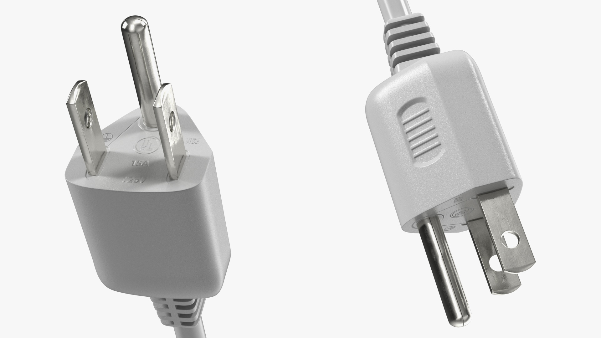 Type B Electric Plug White Rigged for Maya 3D