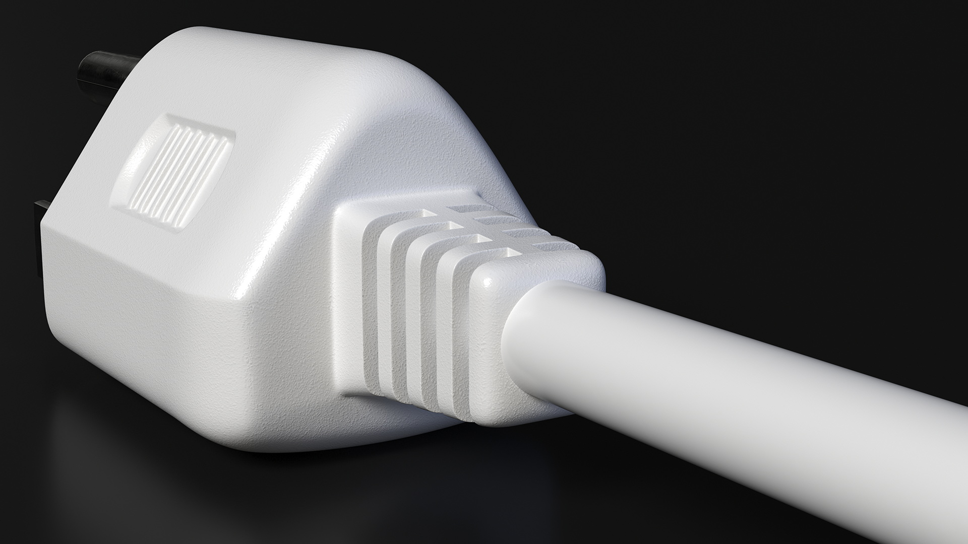 Type B Electric Plug White Rigged for Maya 3D
