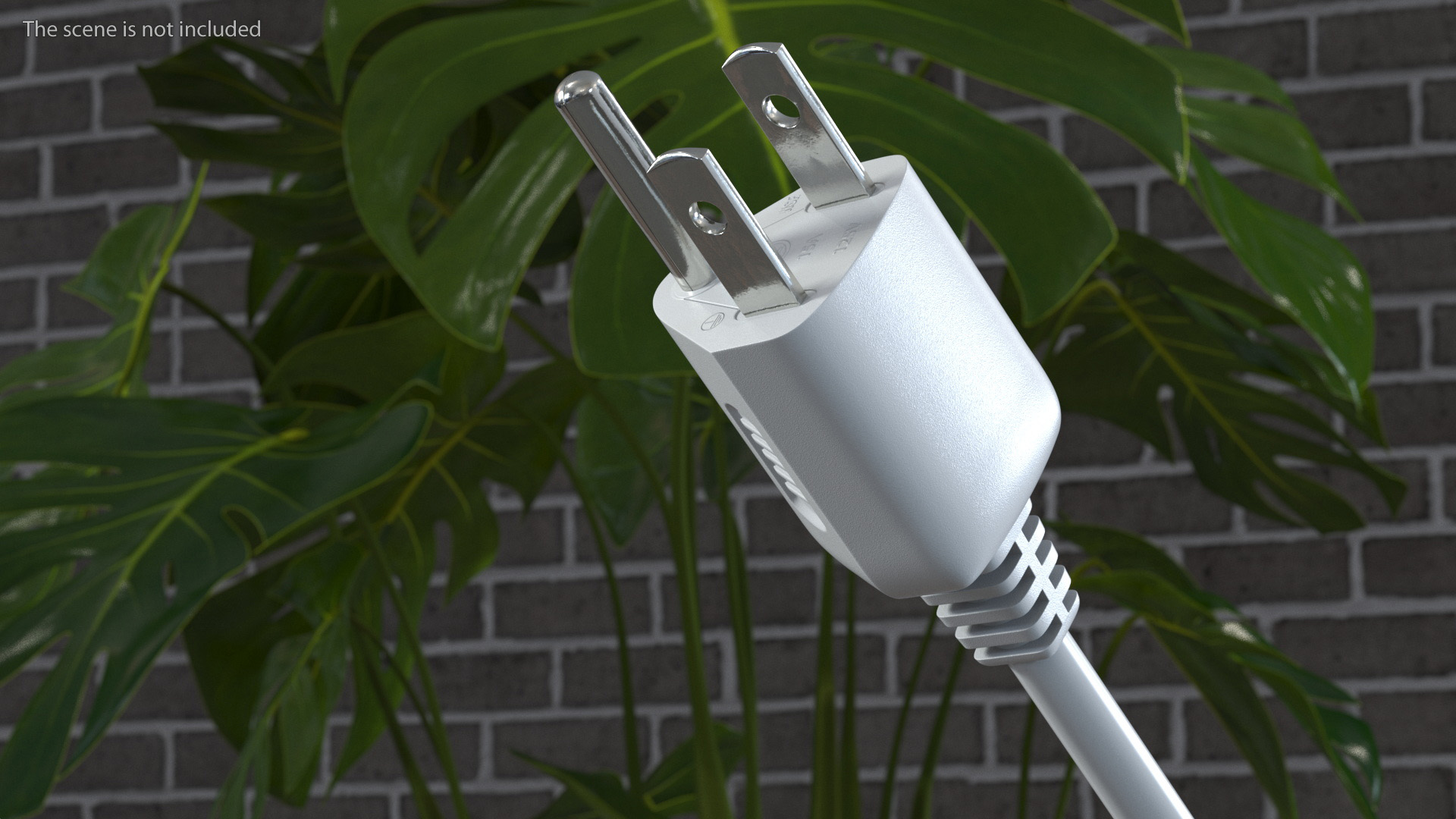 Type B Electric Plug White Rigged for Maya 3D