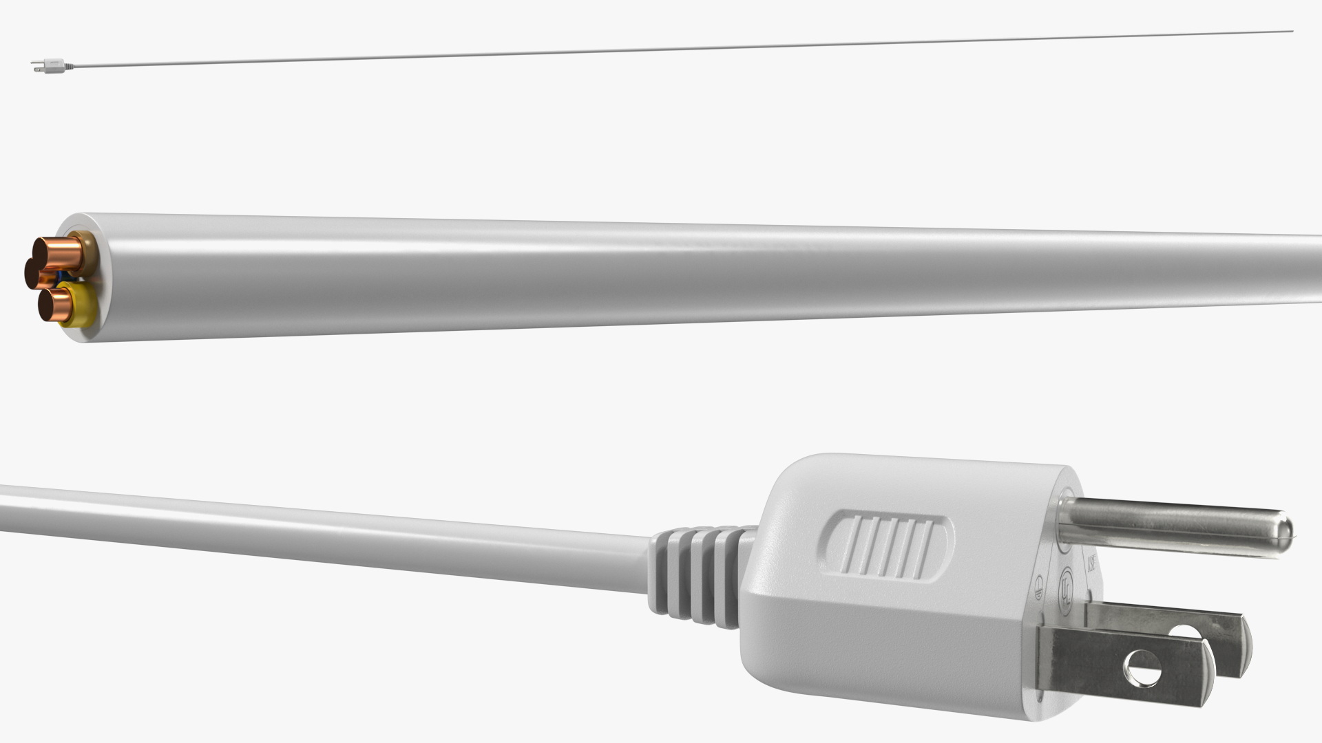 Type B Electric Plug White Rigged for Maya 3D