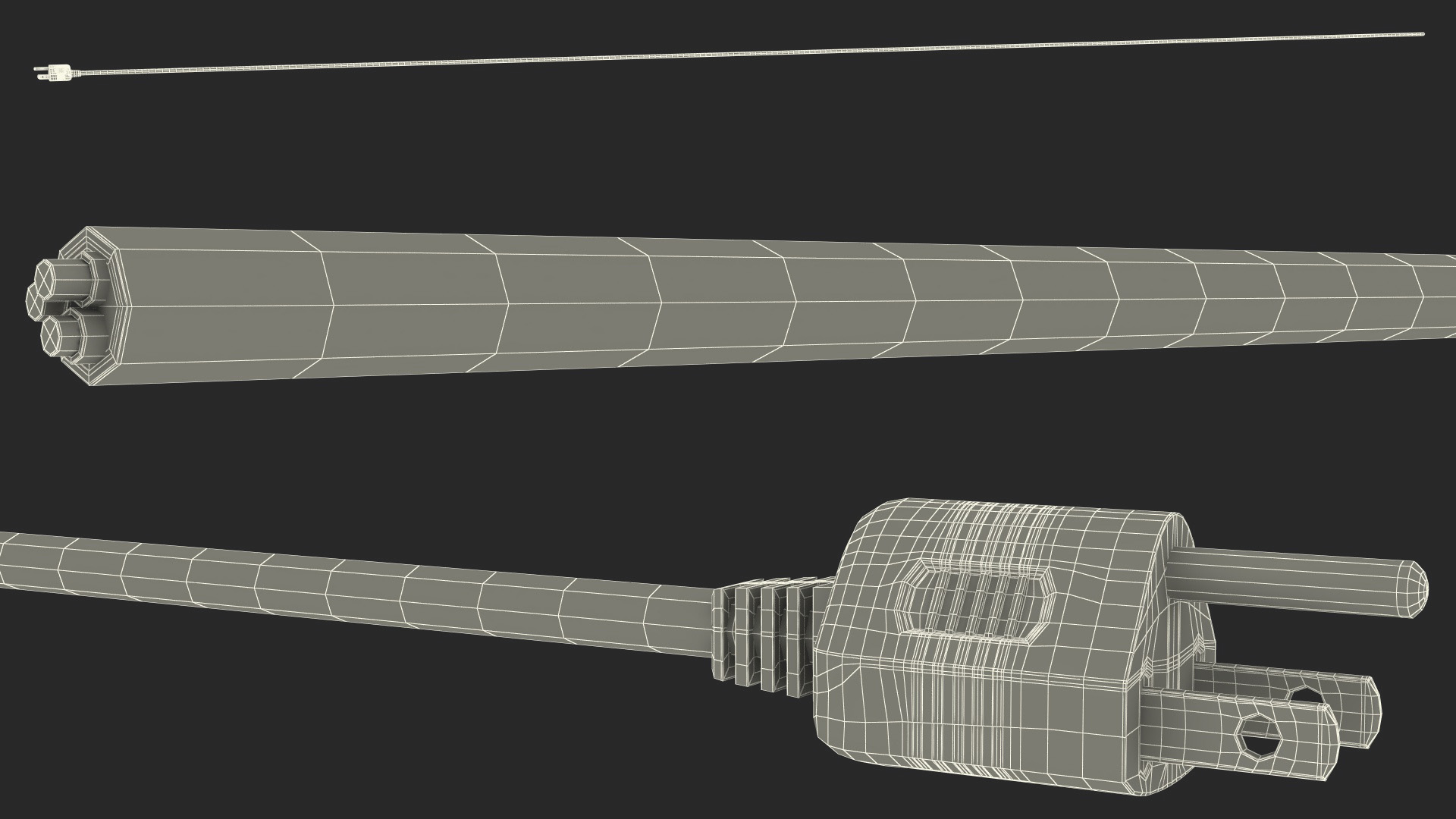 Type B Electric Plug White Rigged for Maya 3D