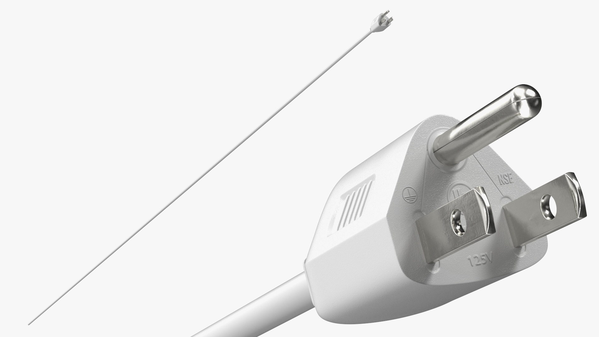 Type B Electric Plug White Rigged for Maya 3D