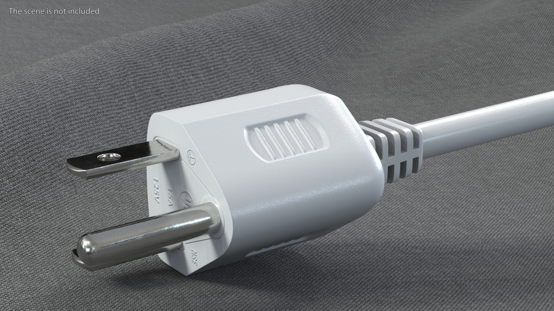Type B Electric Plug White Rigged for Maya 3D