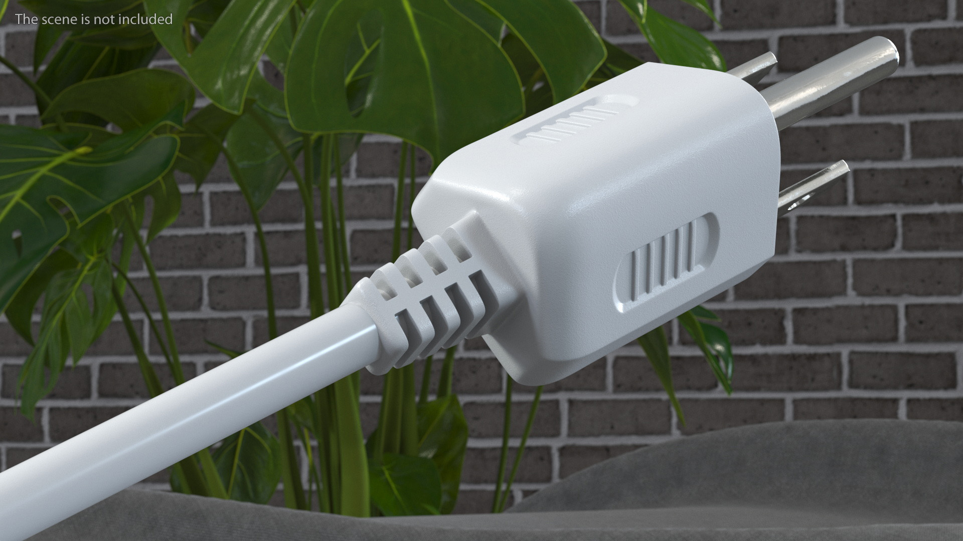 Type B Electric Plug White Rigged for Maya 3D
