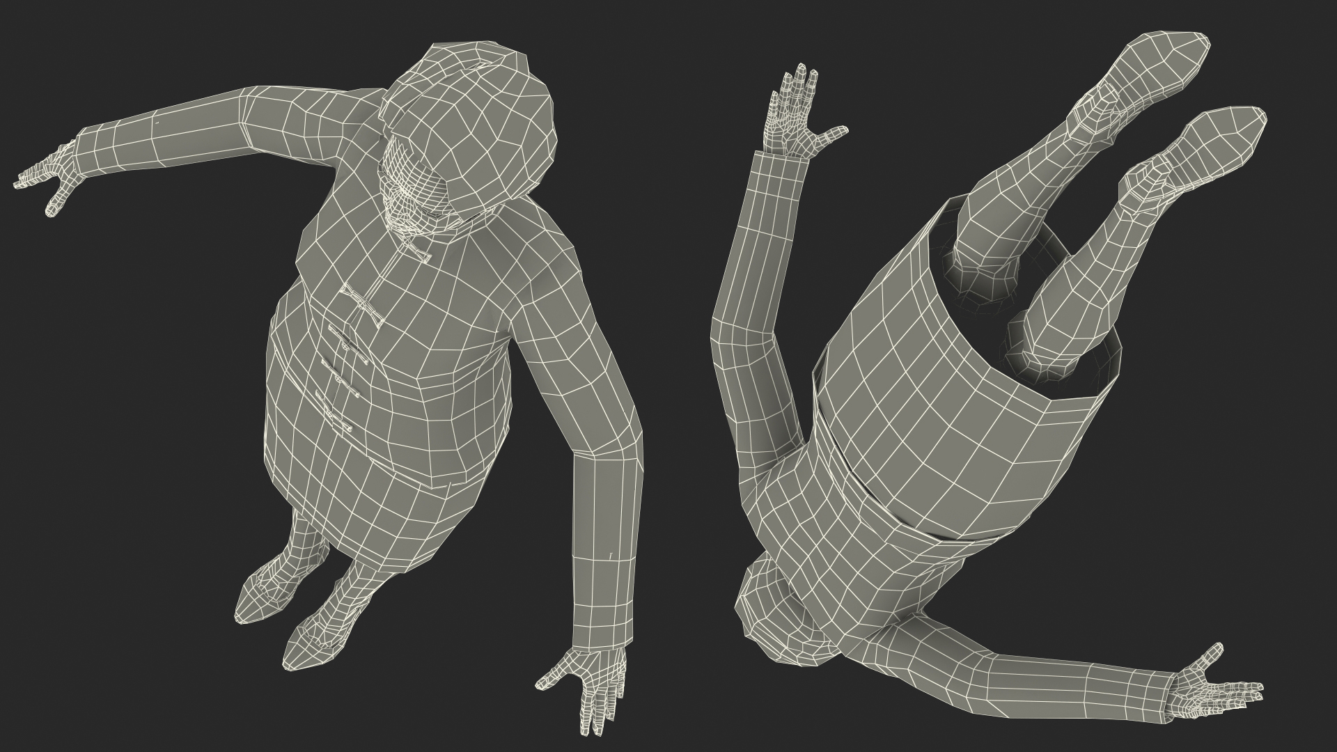 3D Korean Old Lady Traditional Outfit A-Pose