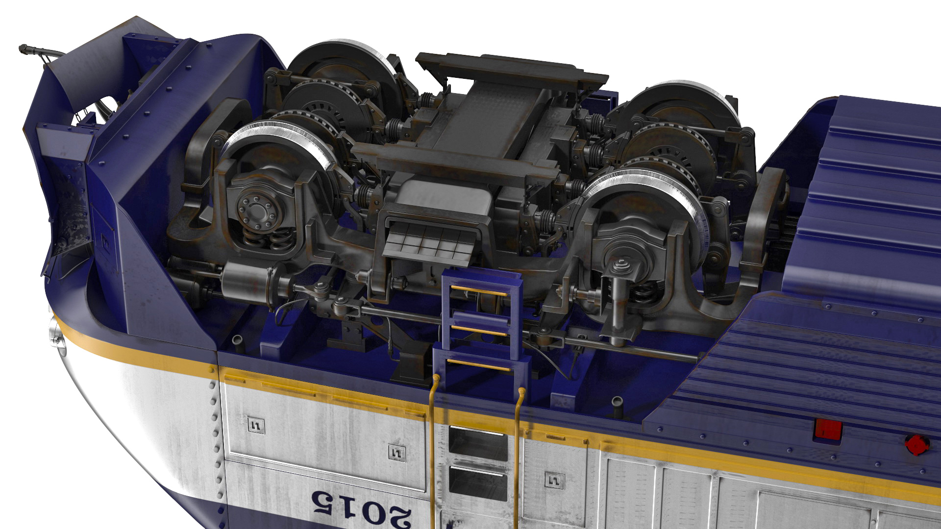 3D model Diesel Electric Locomotive with Hopper Car Generic