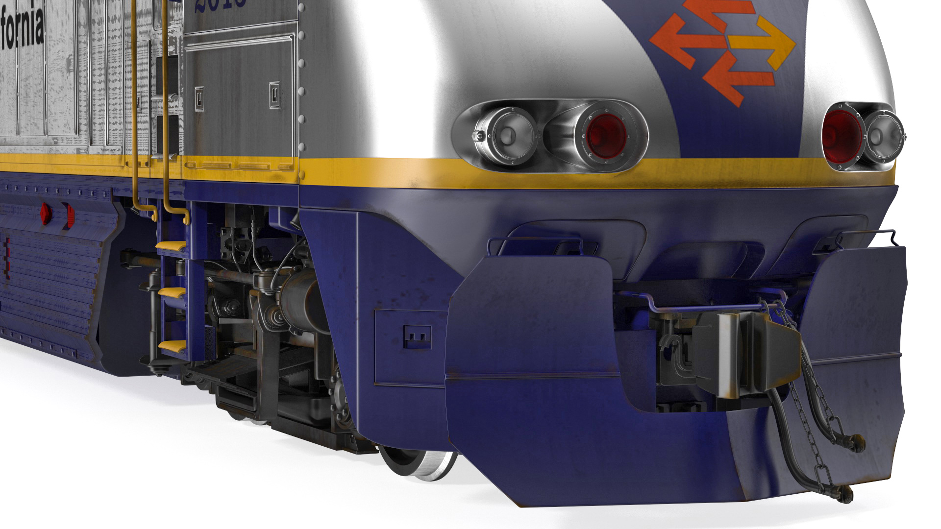 3D model Diesel Electric Locomotive with Hopper Car Generic