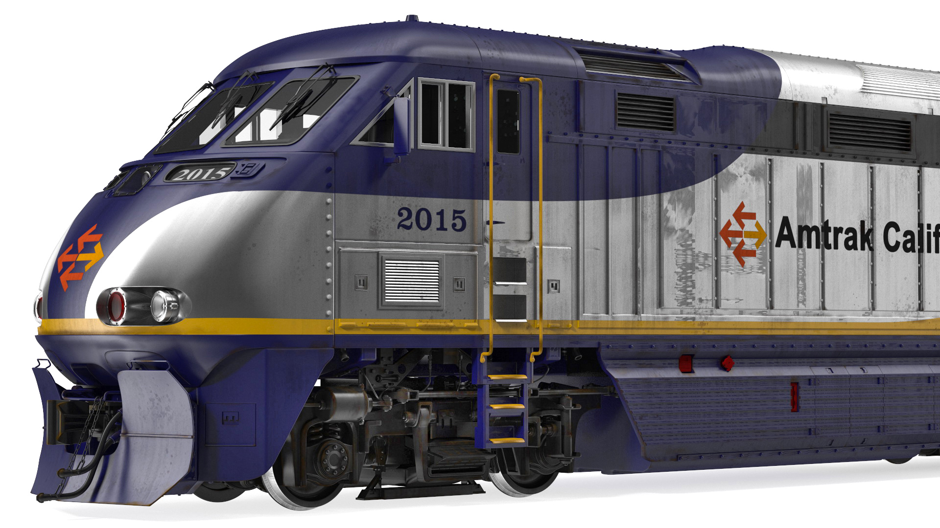 3D model Diesel Electric Locomotive with Hopper Car Generic