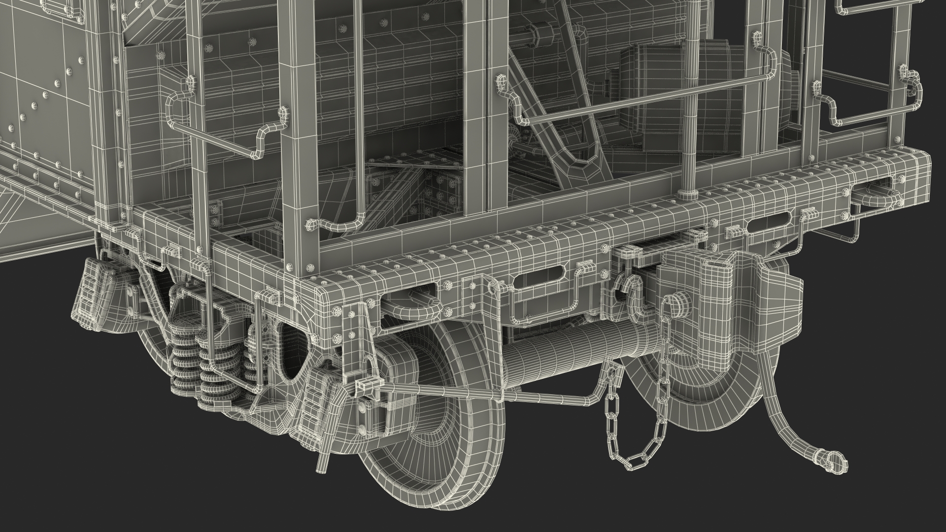 3D model Diesel Electric Locomotive with Hopper Car Generic