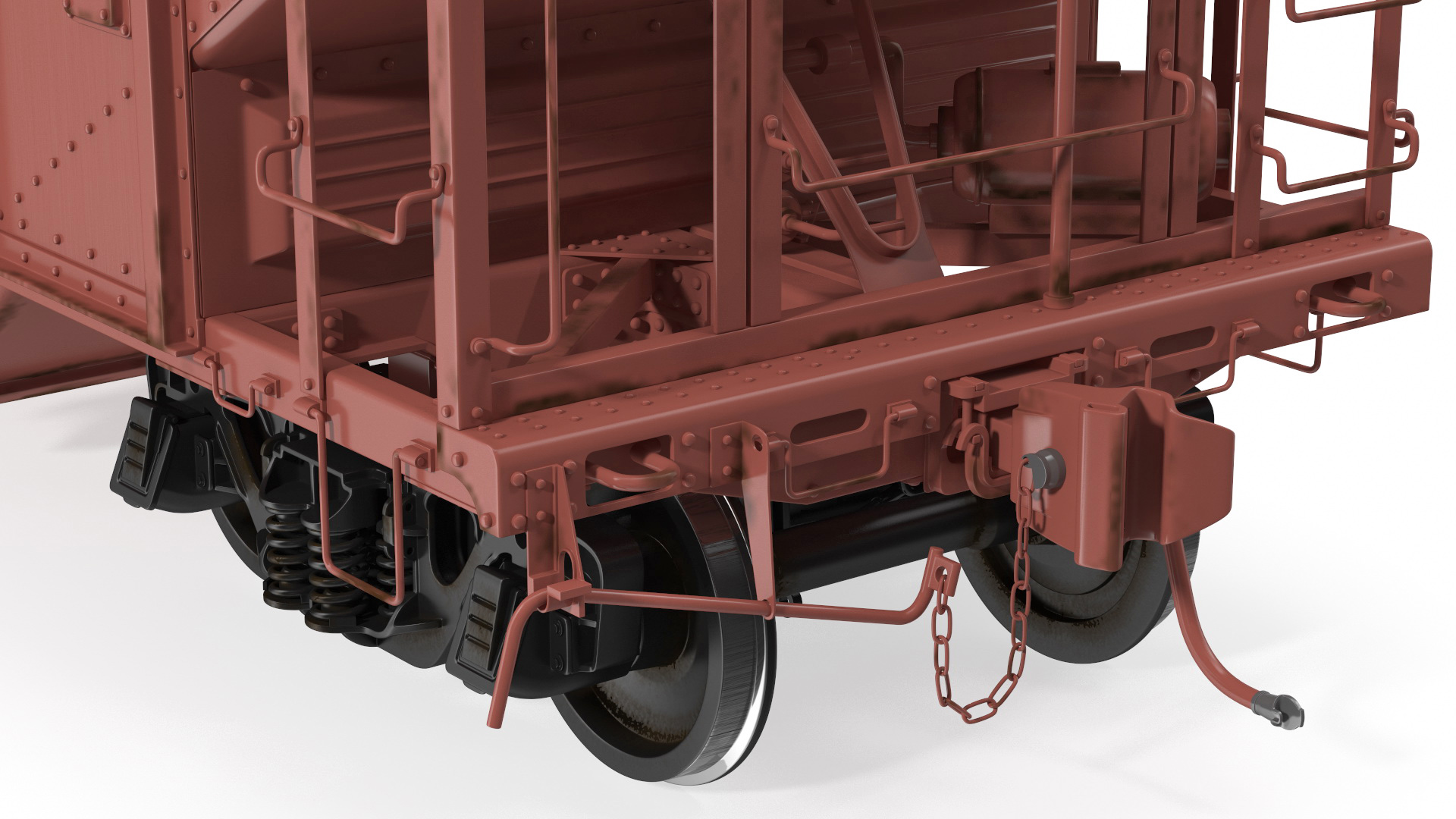 3D model Diesel Electric Locomotive with Hopper Car Generic