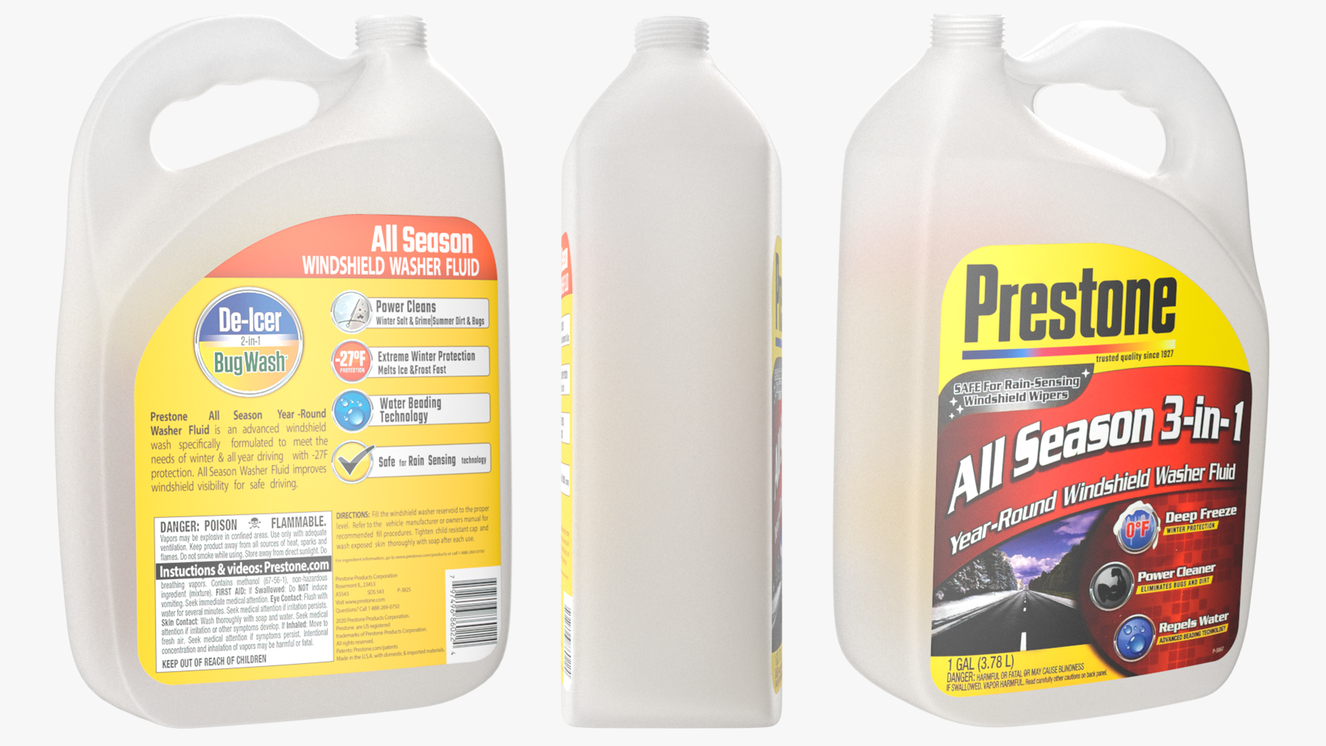 3D All Season Windshield Washer Prestone with Pouring Fluid