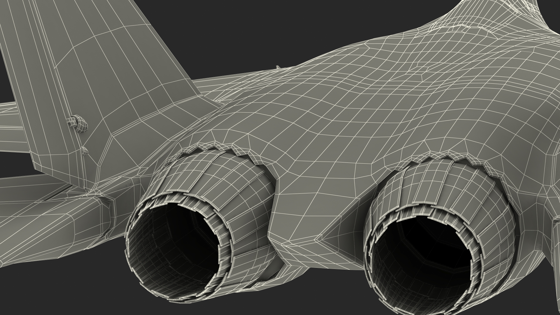 3D model Multirole Jet Fighter Exterior Only