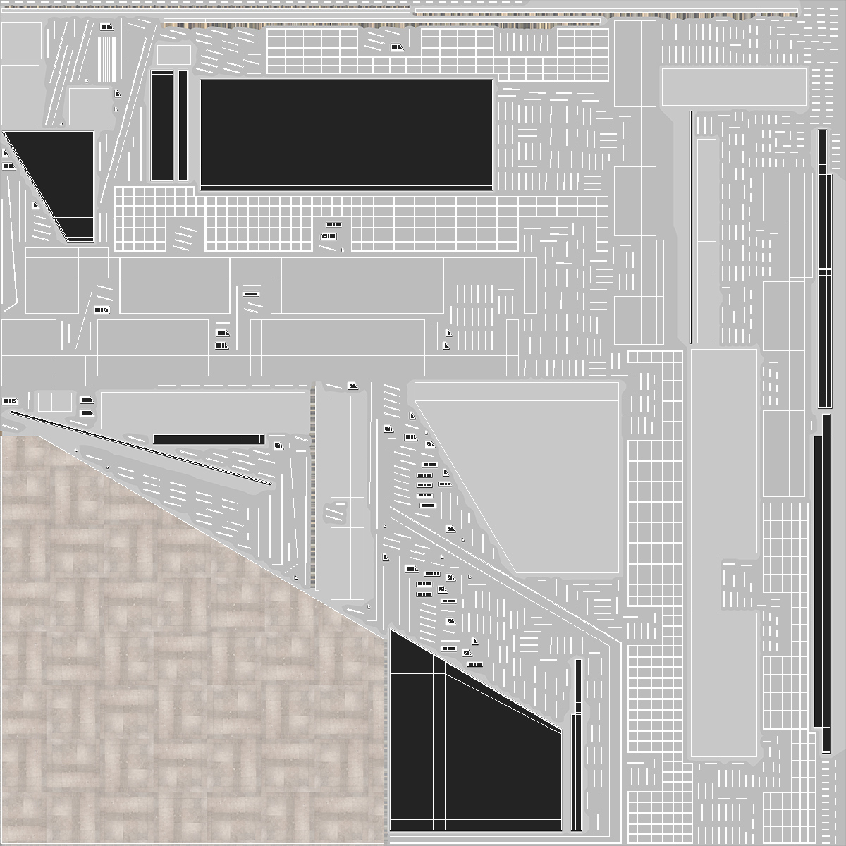 Modern Airport Terminal Interior 3D