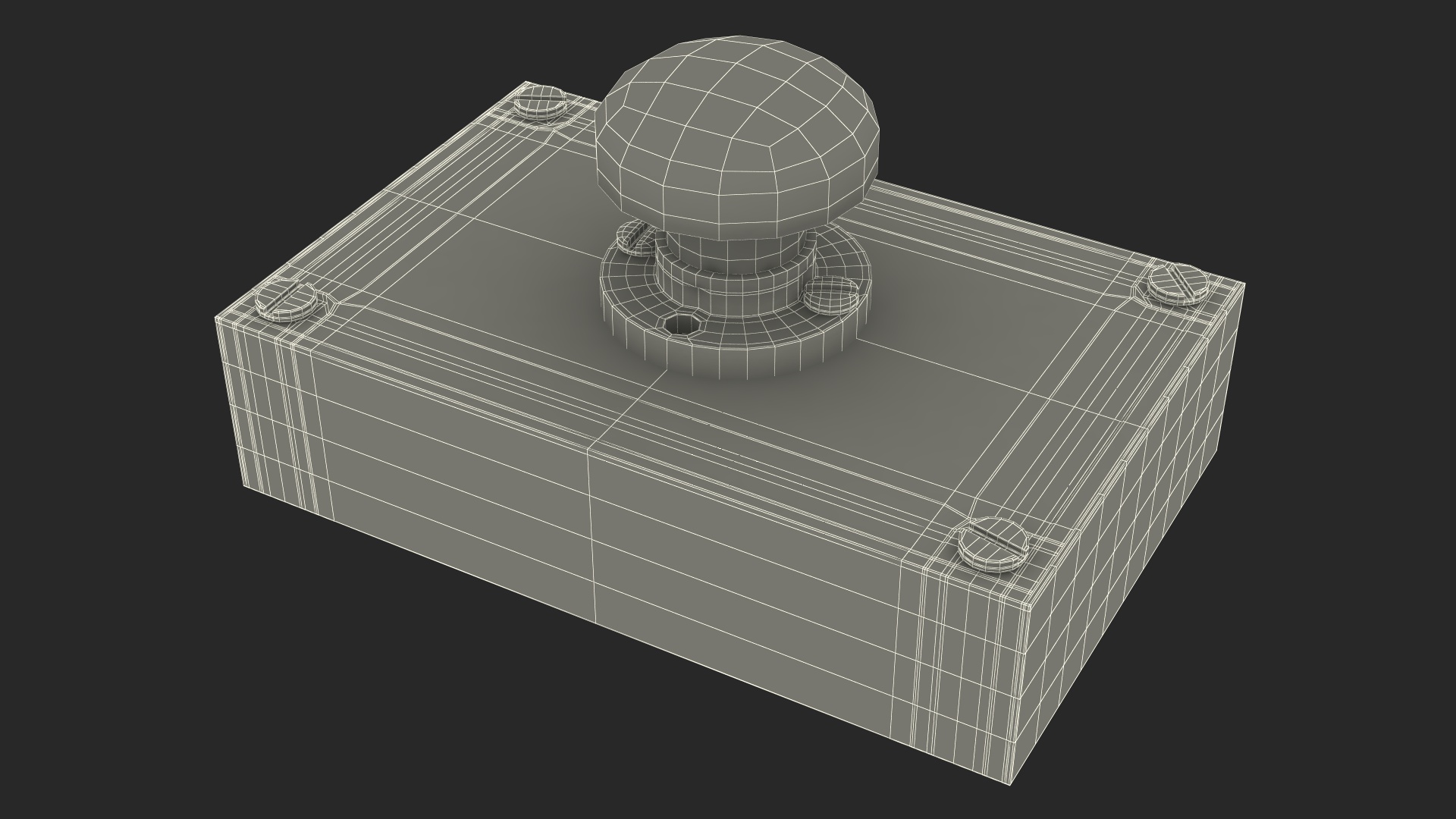 Industrial Emergency Stop Button 3D