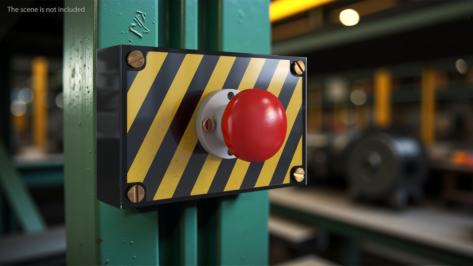 Industrial Emergency Stop Button 3D