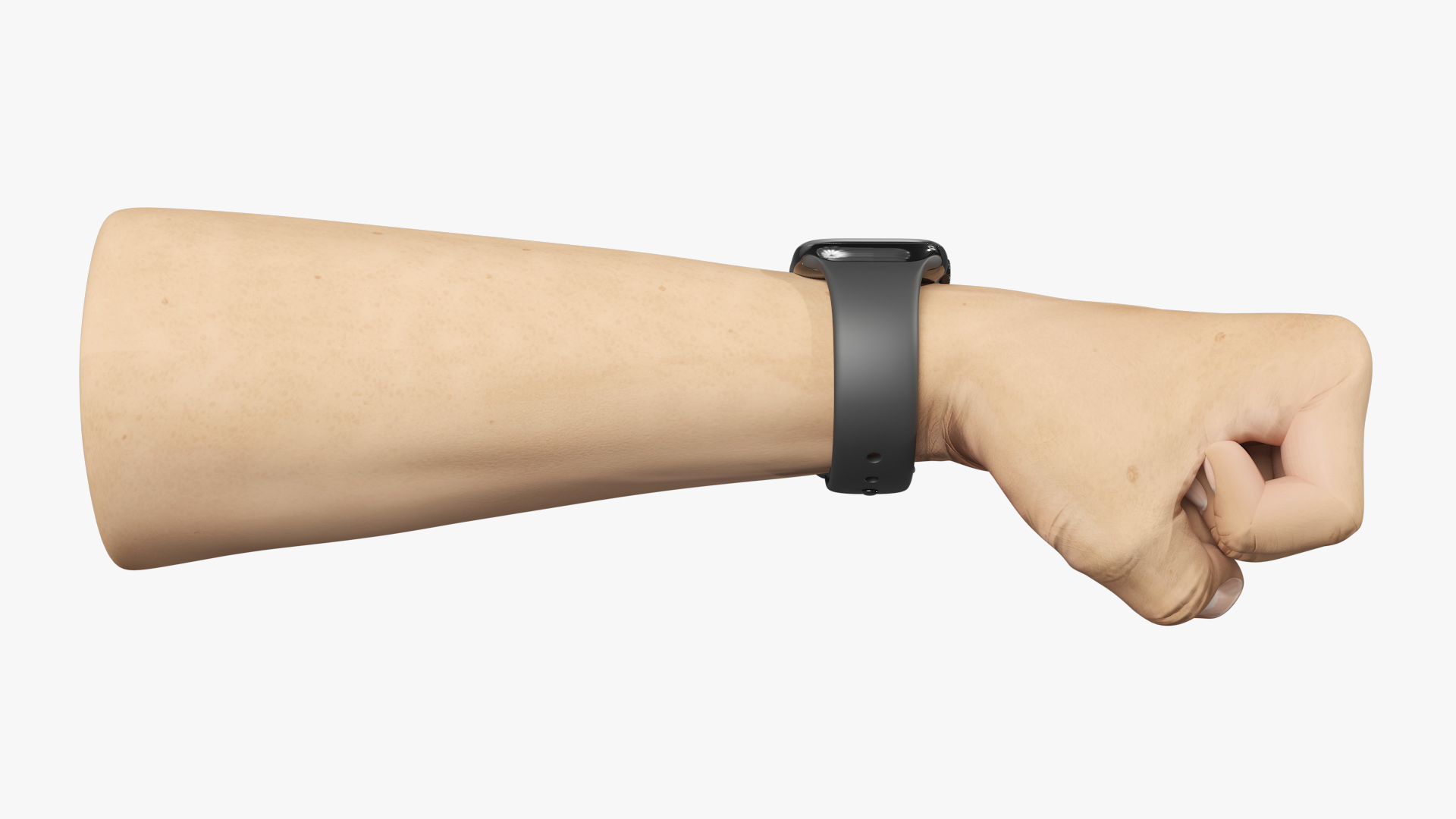 3D Apple Watch Series 10 Black on Wrist Hand