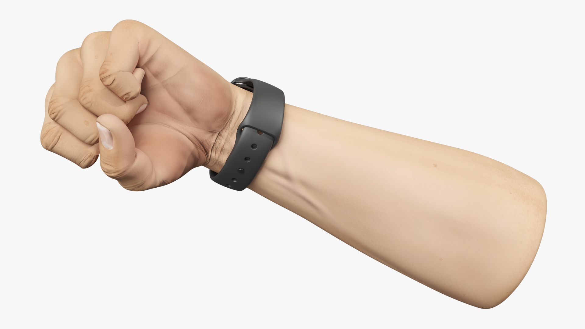 3D Apple Watch Series 10 Black on Wrist Hand