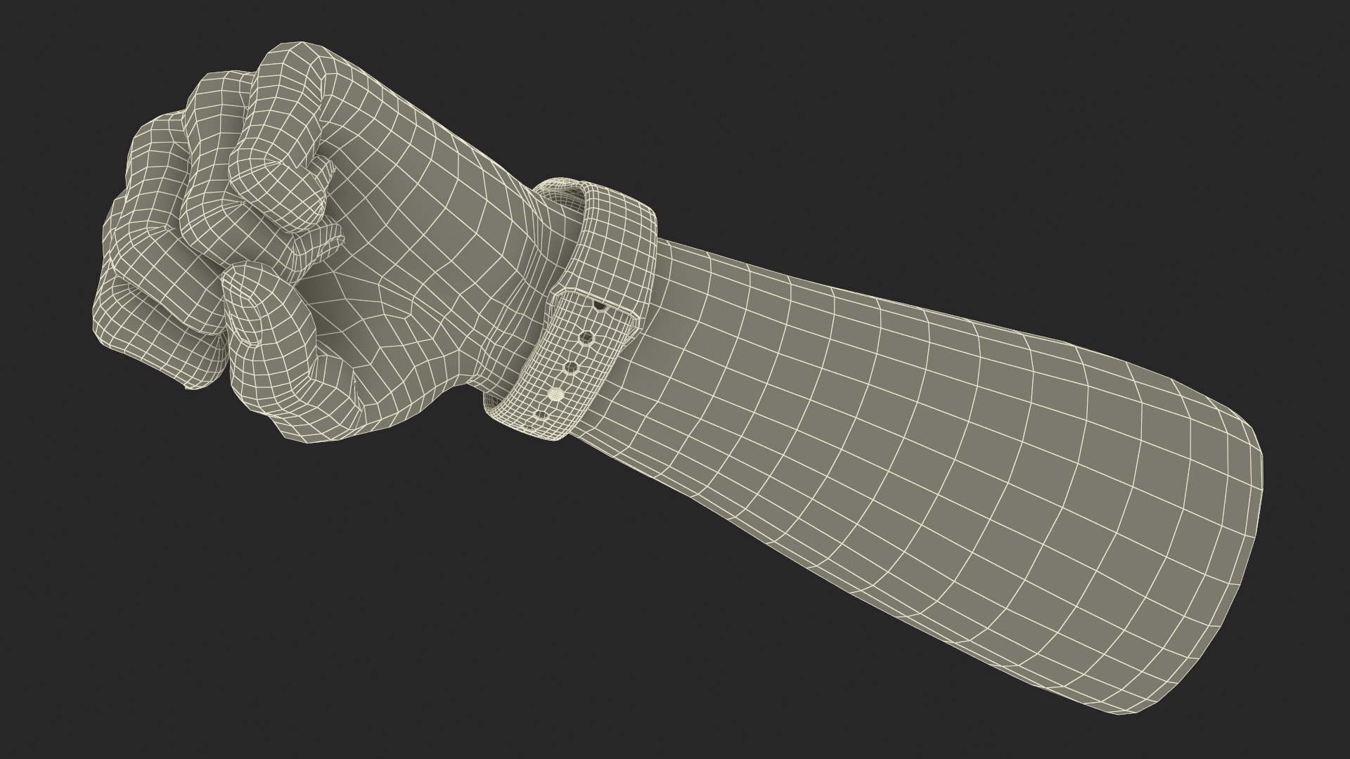3D Apple Watch Series 10 Black on Wrist Hand