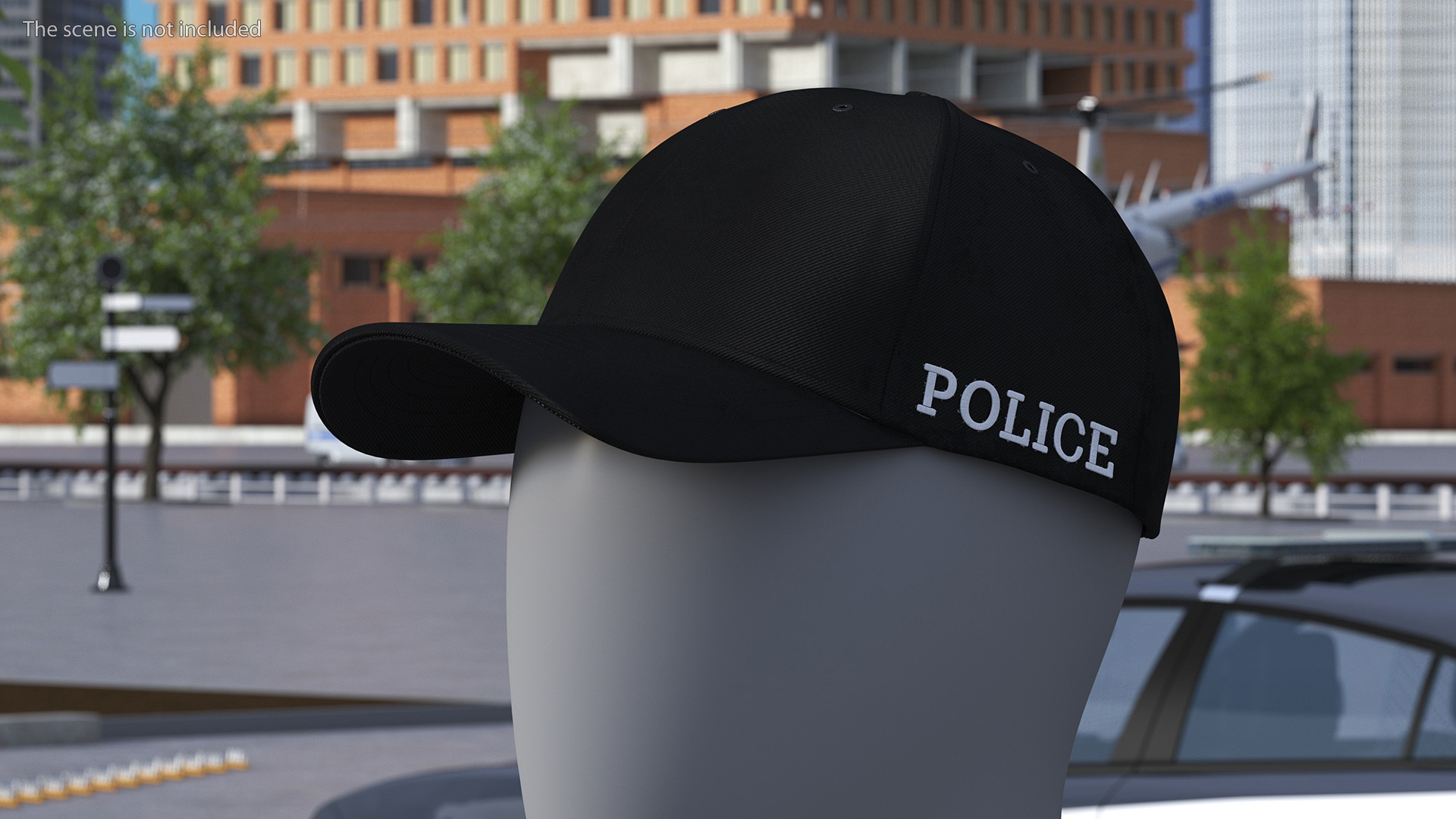 Police Baseball Cap 3D model