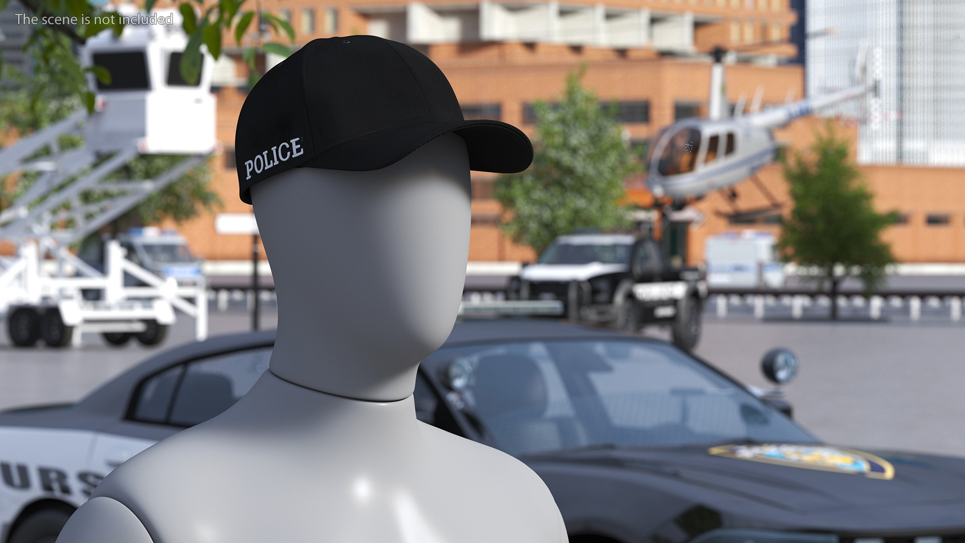 Police Baseball Cap 3D model