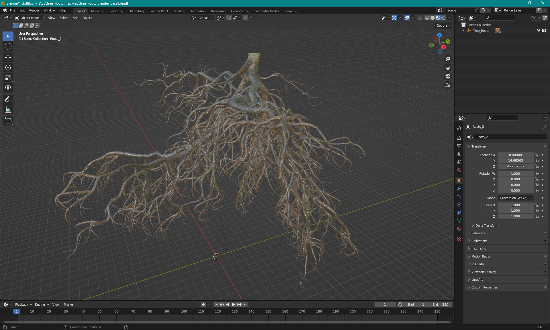 3D model Tree Roots
