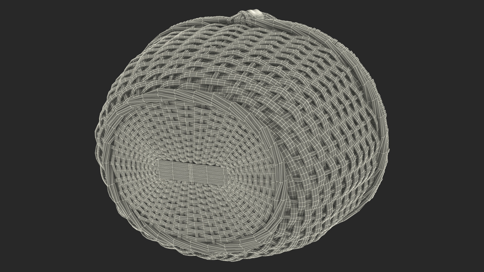 Handcrafted Wicker Picnic Basket 3D