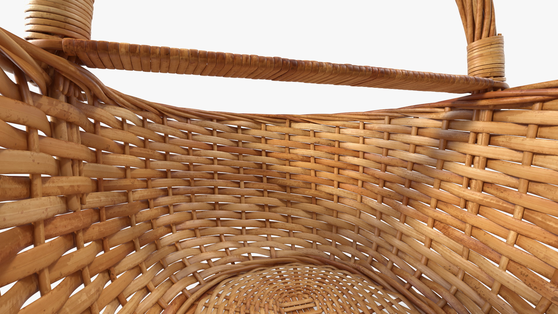 Handcrafted Wicker Picnic Basket 3D