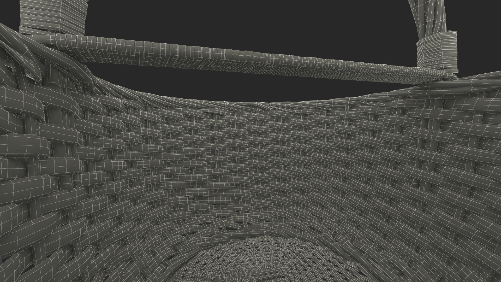 Handcrafted Wicker Picnic Basket 3D
