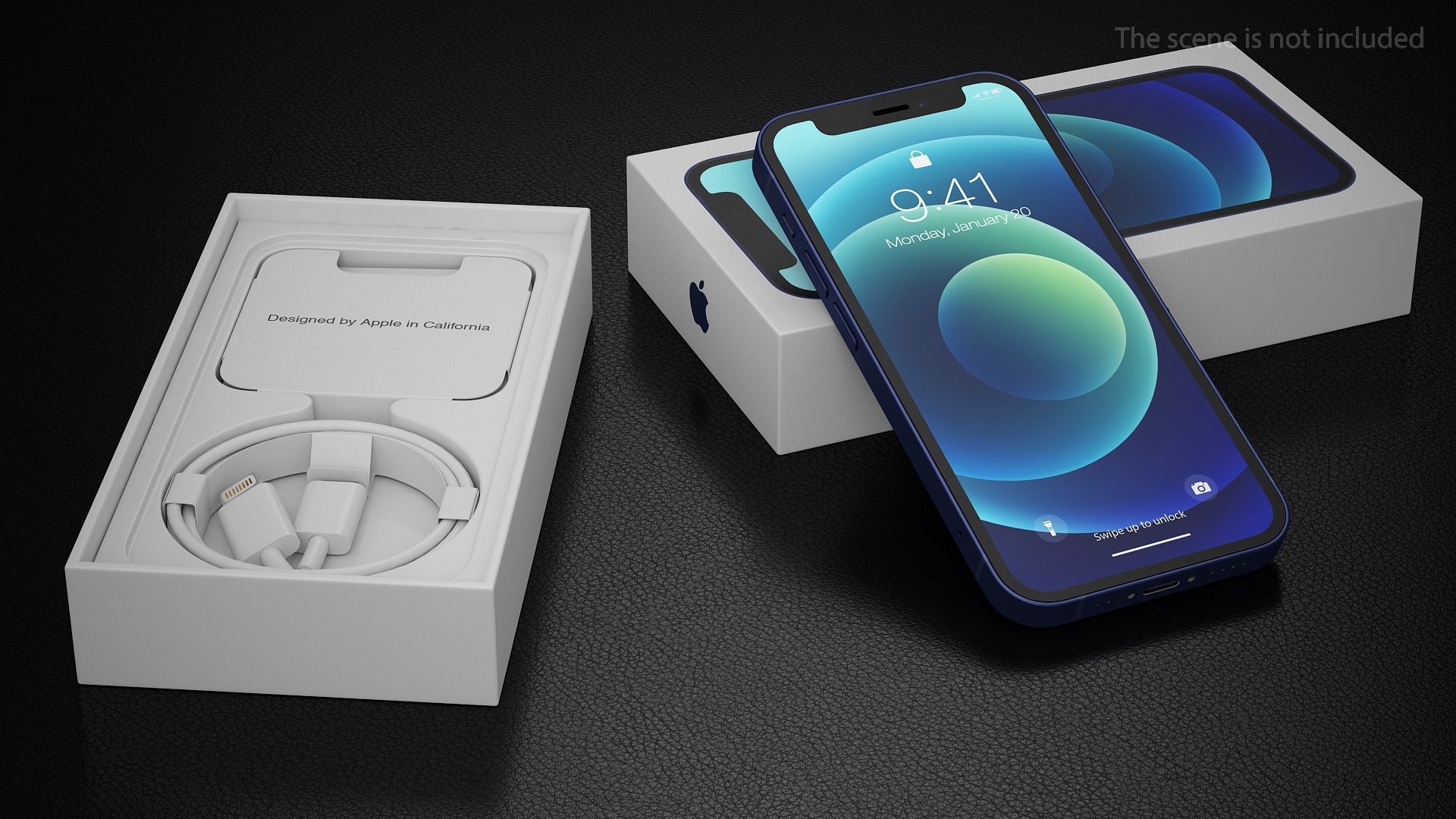 iPhone 12 mini Unboxed Blue 3D