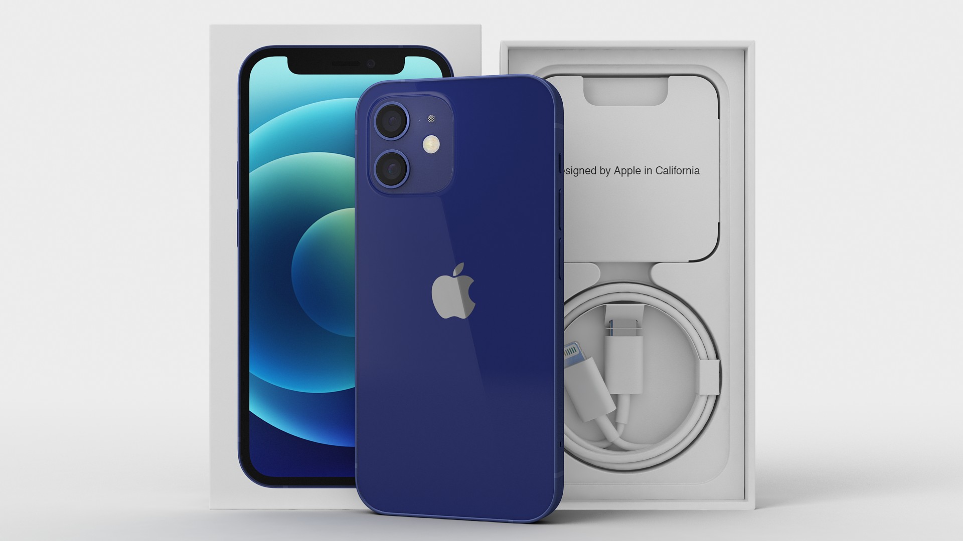 iPhone 12 mini Unboxed Blue 3D