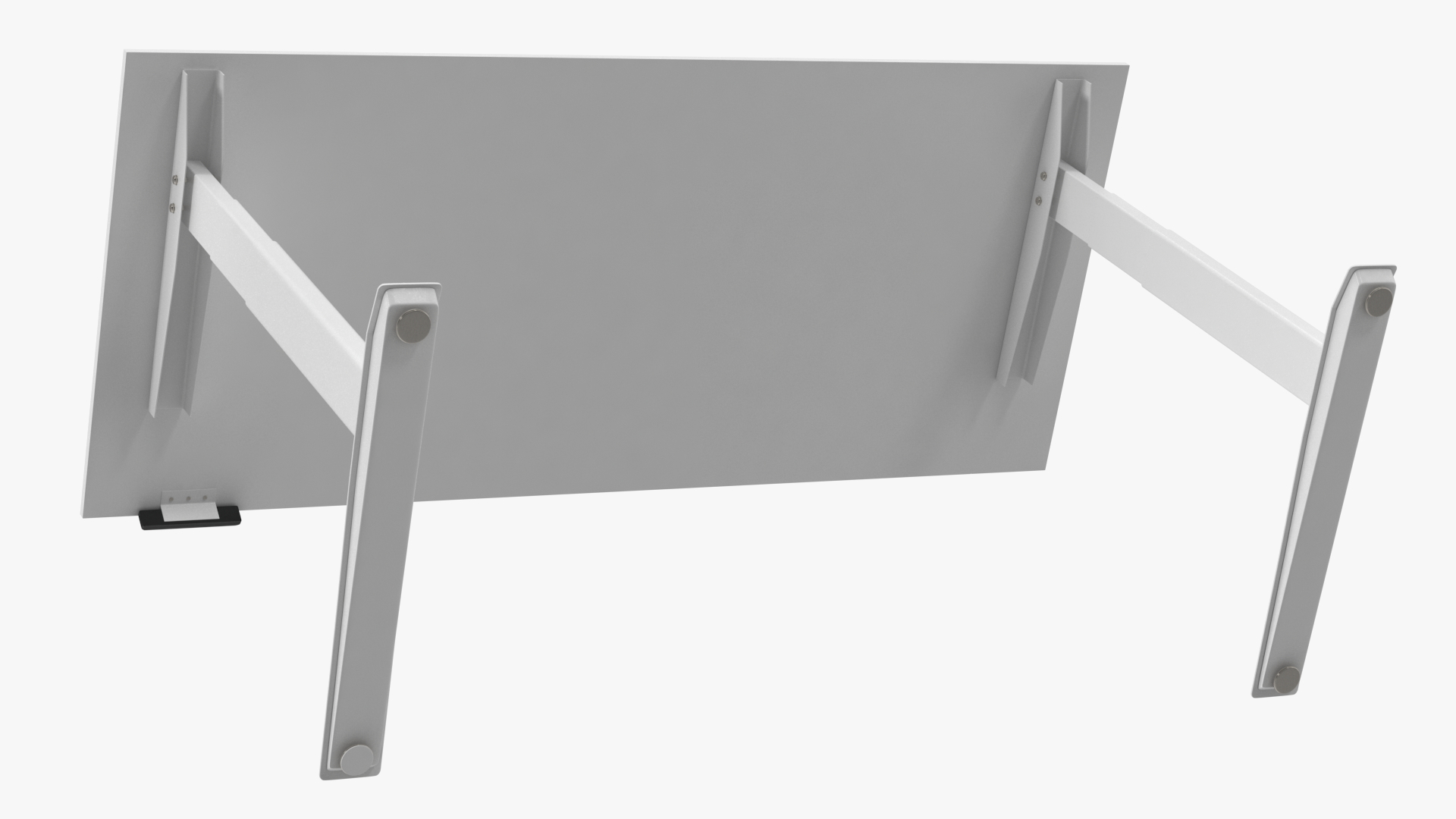3D White Standing Desk Workstation