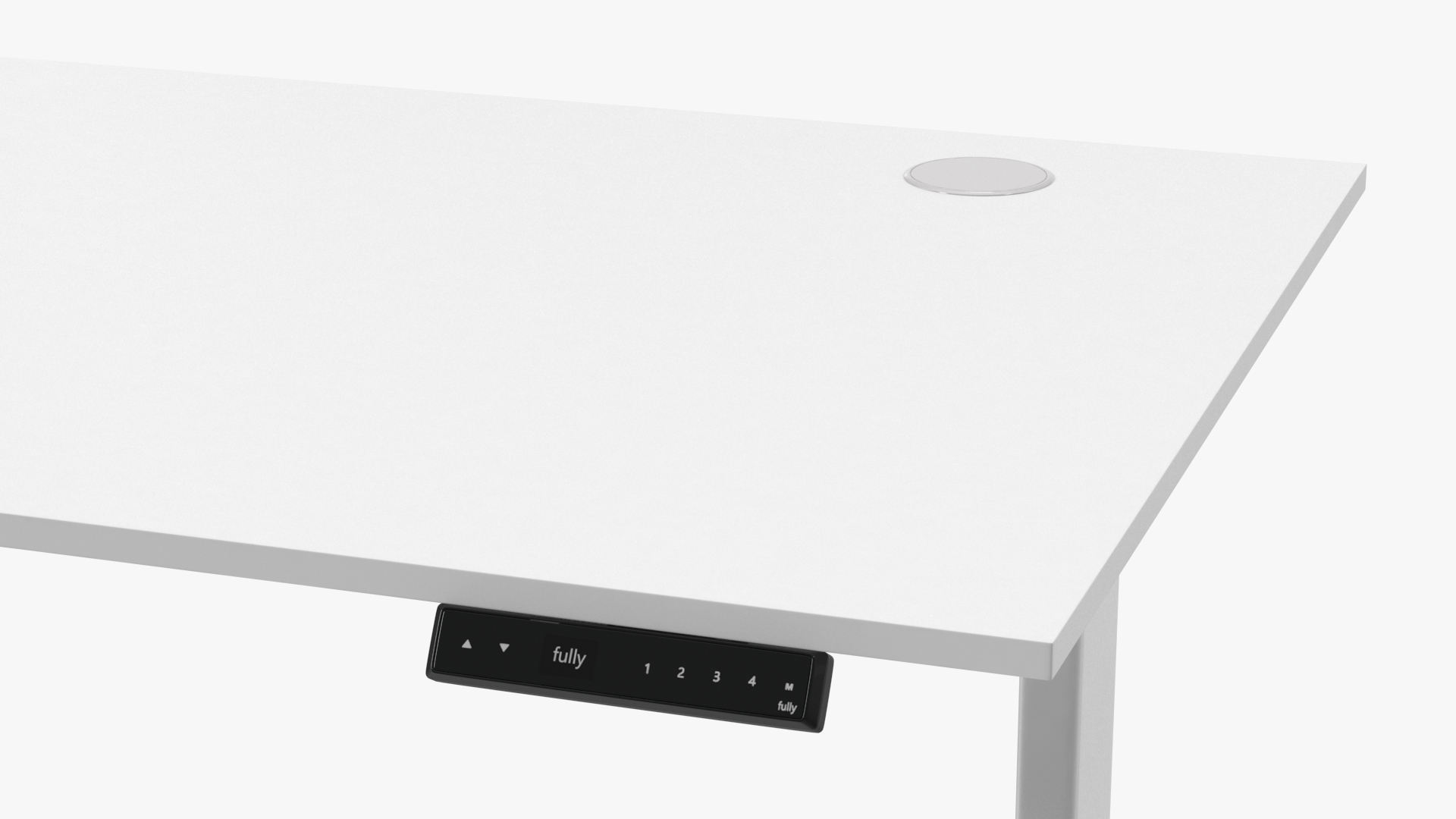 3D White Standing Desk Workstation