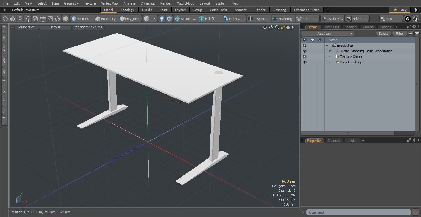 3D White Standing Desk Workstation