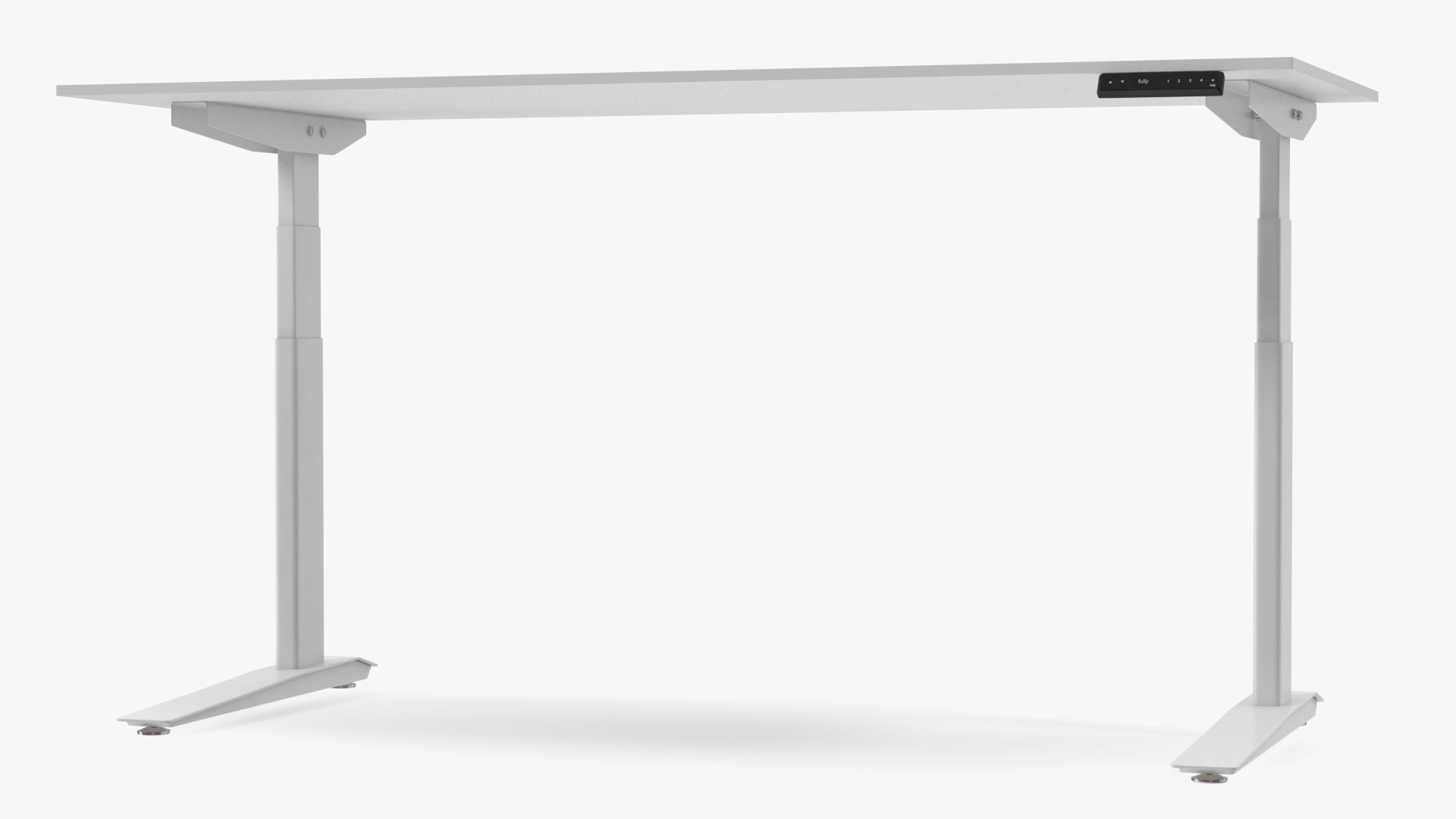 3D White Standing Desk Workstation