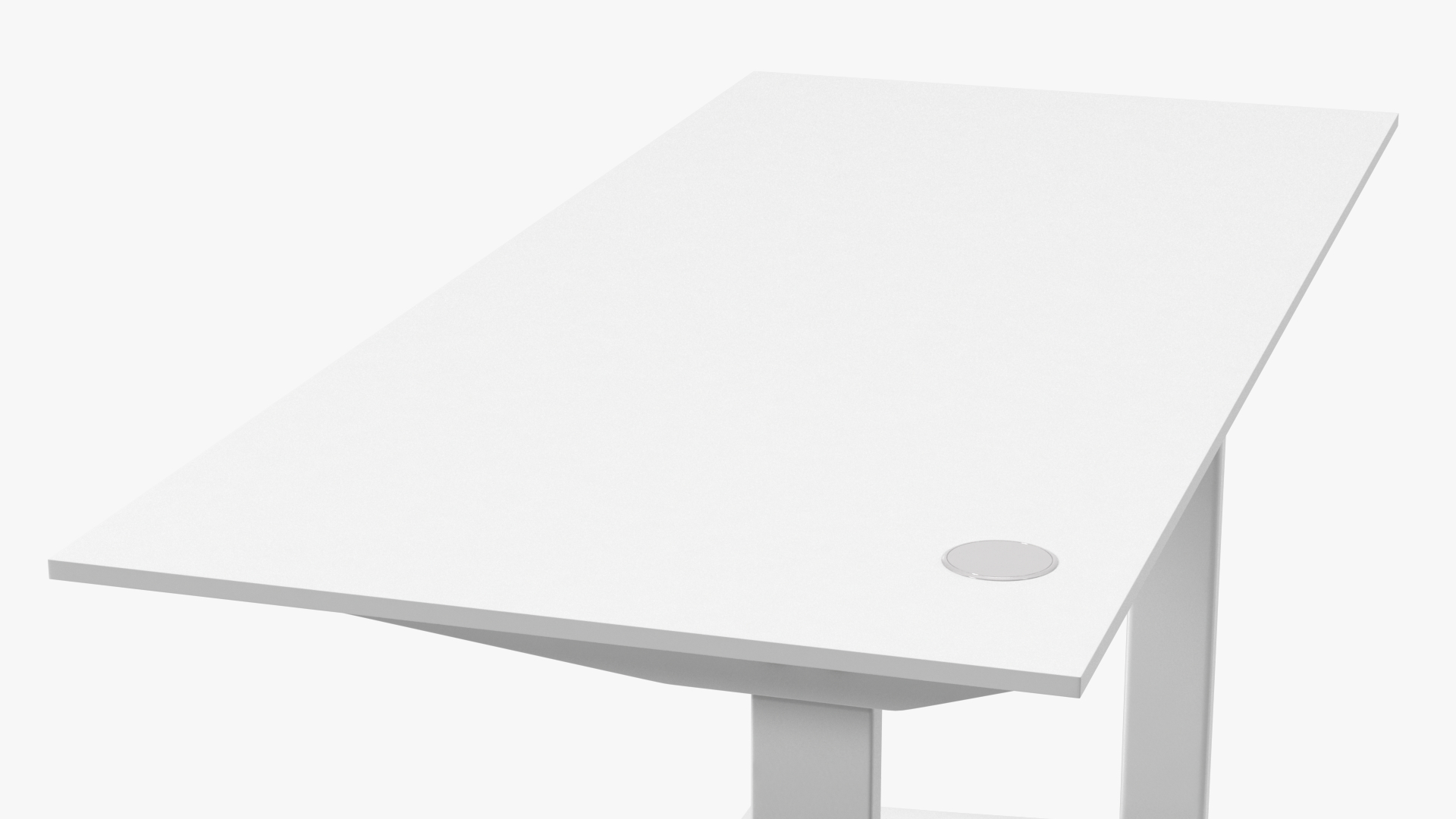 3D White Standing Desk Workstation