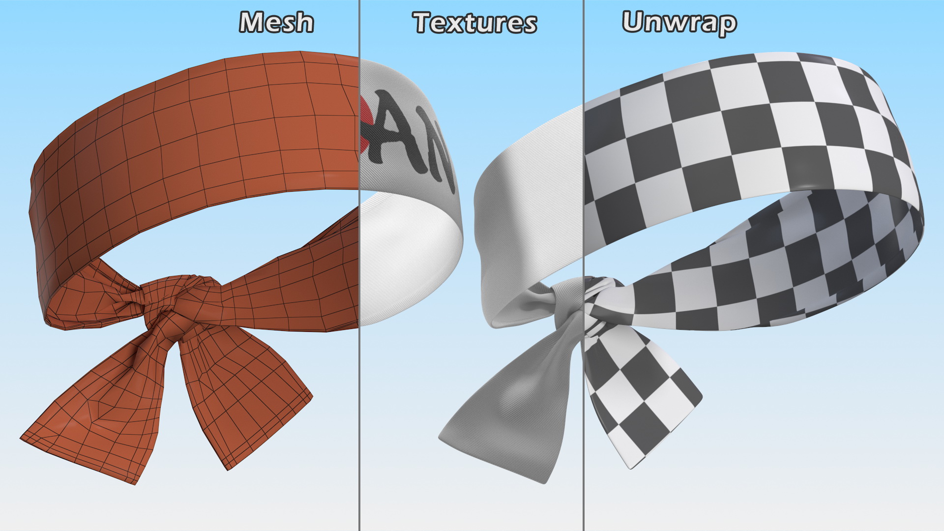 Headband White 3D model