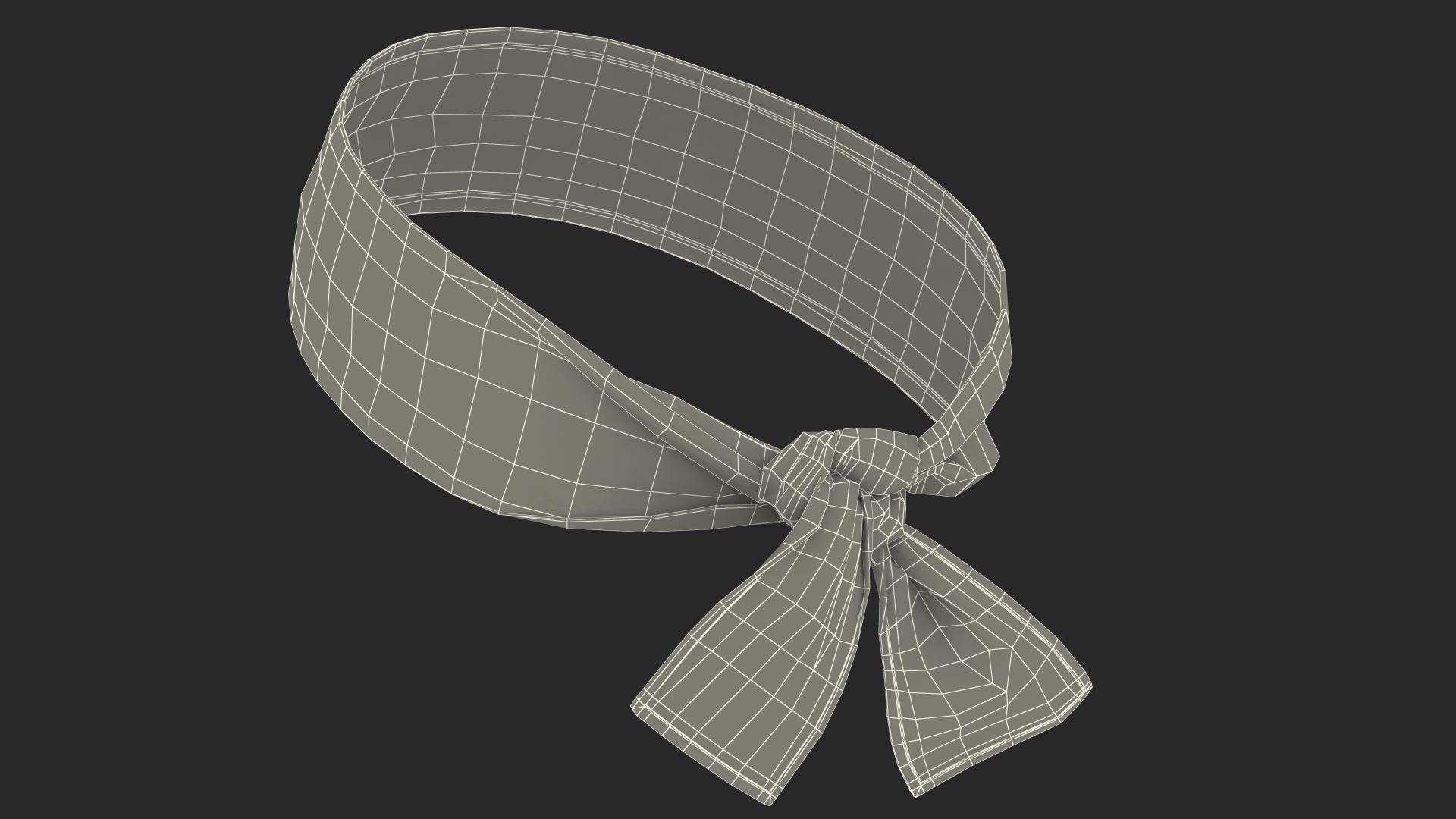 Headband White 3D model