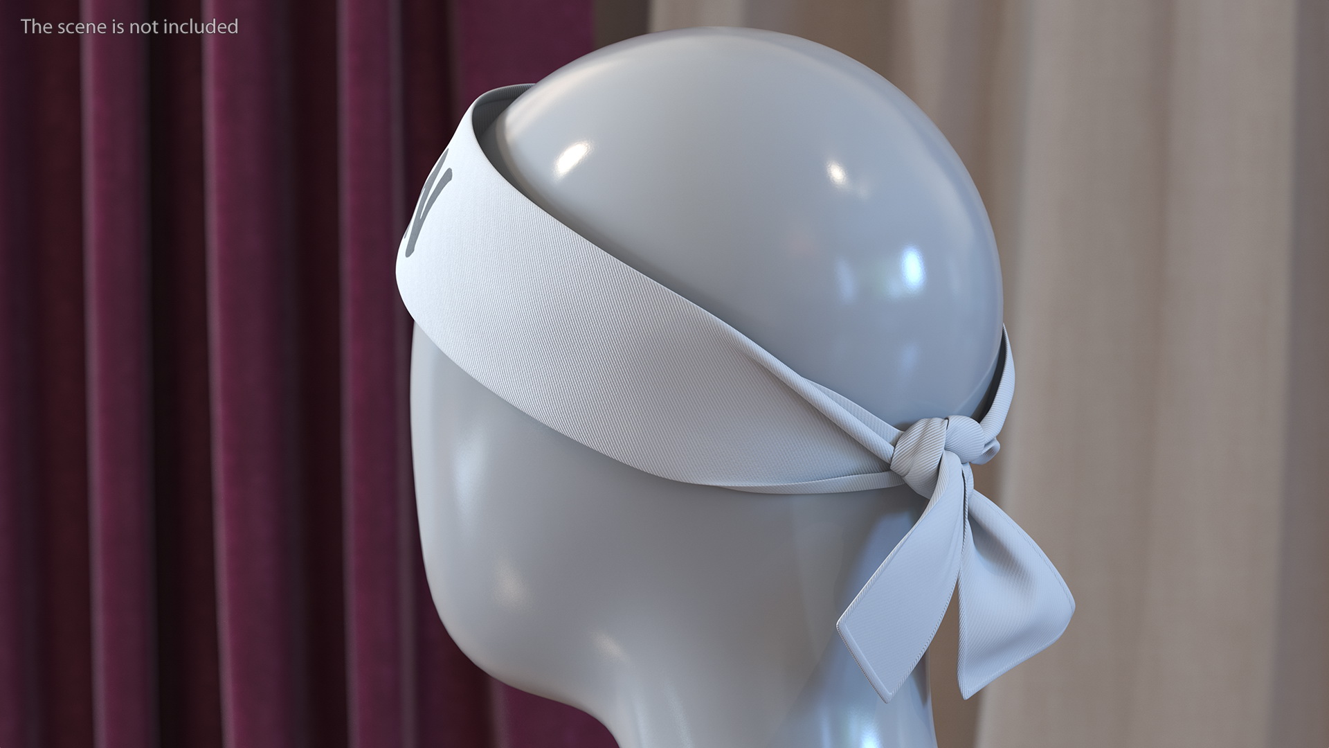 Headband White 3D model