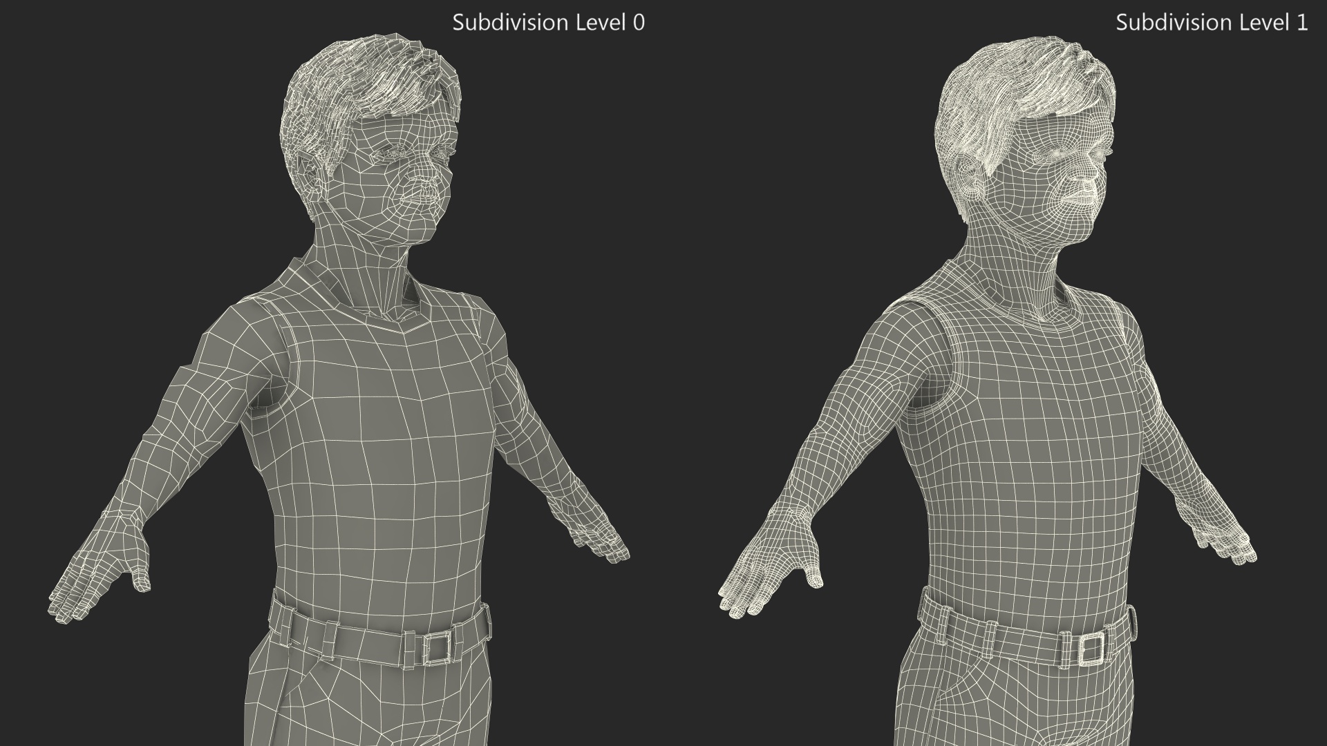 Dwarf Man Wearing Summer Clothes A-pose 3D model