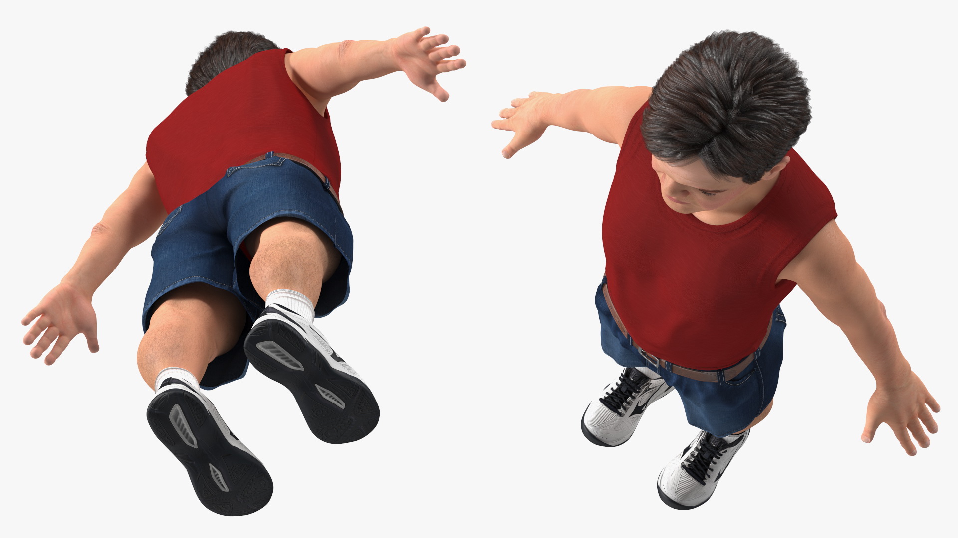 Dwarf Man Wearing Summer Clothes A-pose 3D model