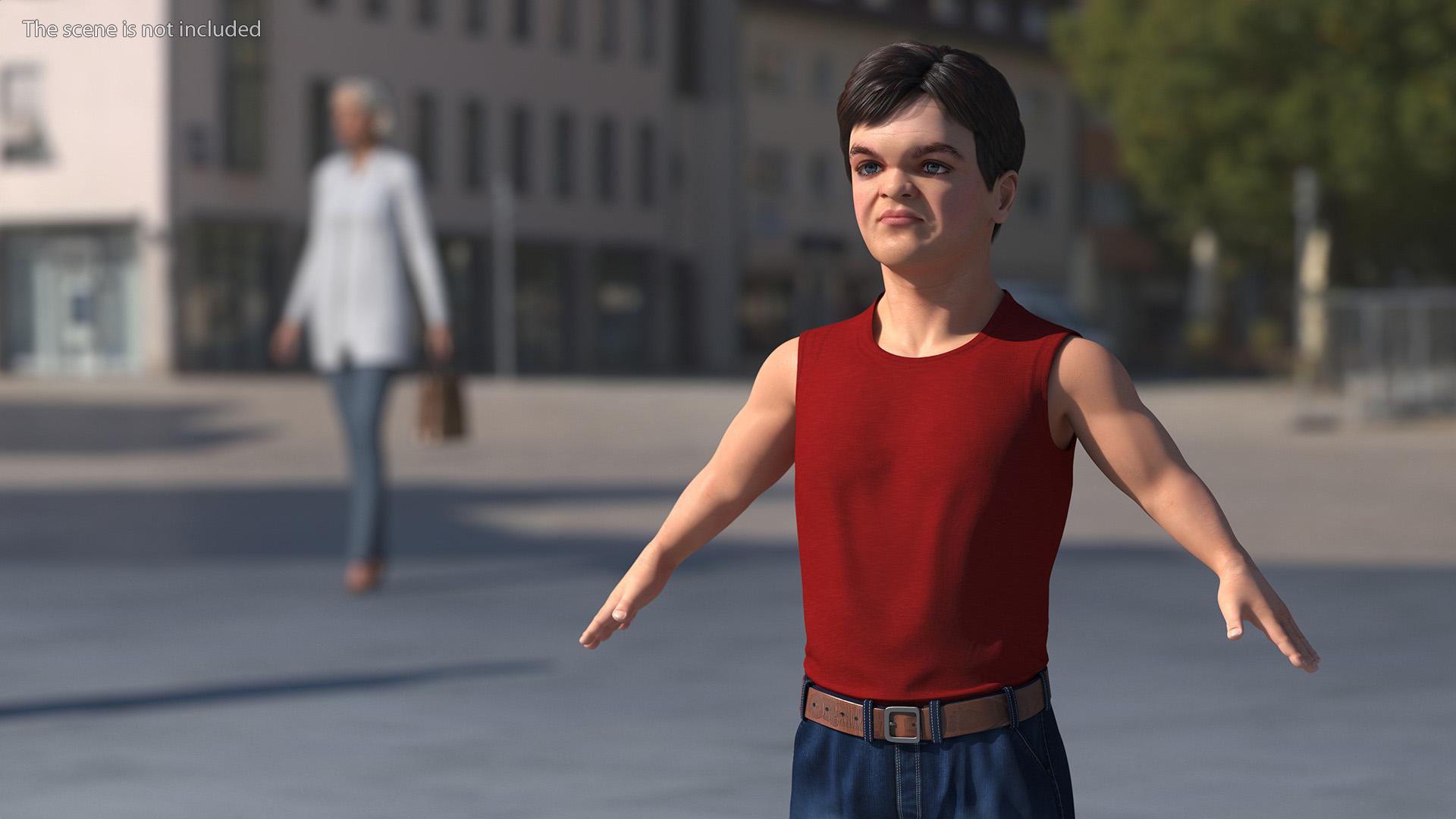Dwarf Man Wearing Summer Clothes A-pose 3D model