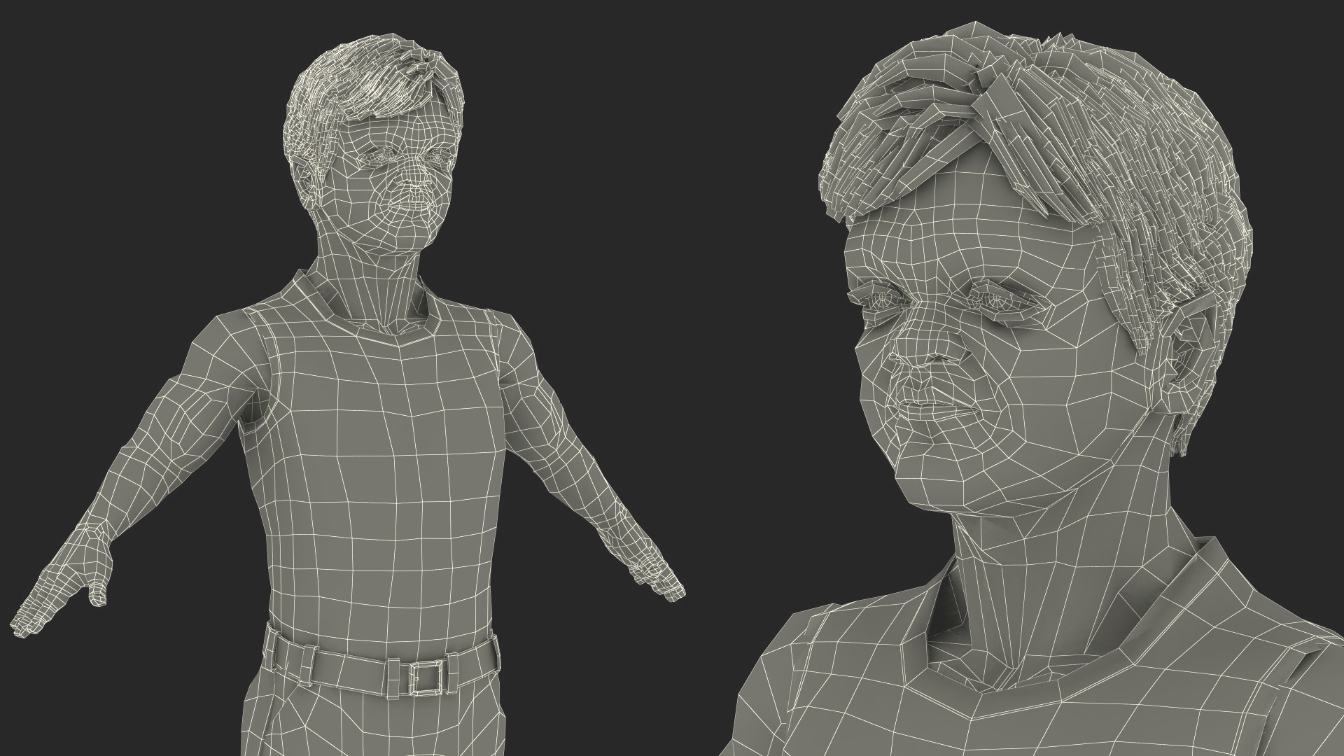 Dwarf Man Wearing Summer Clothes A-pose 3D model