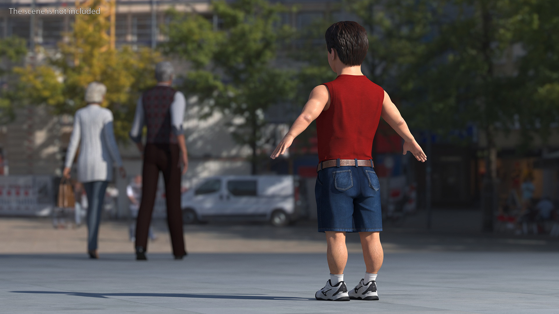 Dwarf Man Wearing Summer Clothes A-pose 3D model