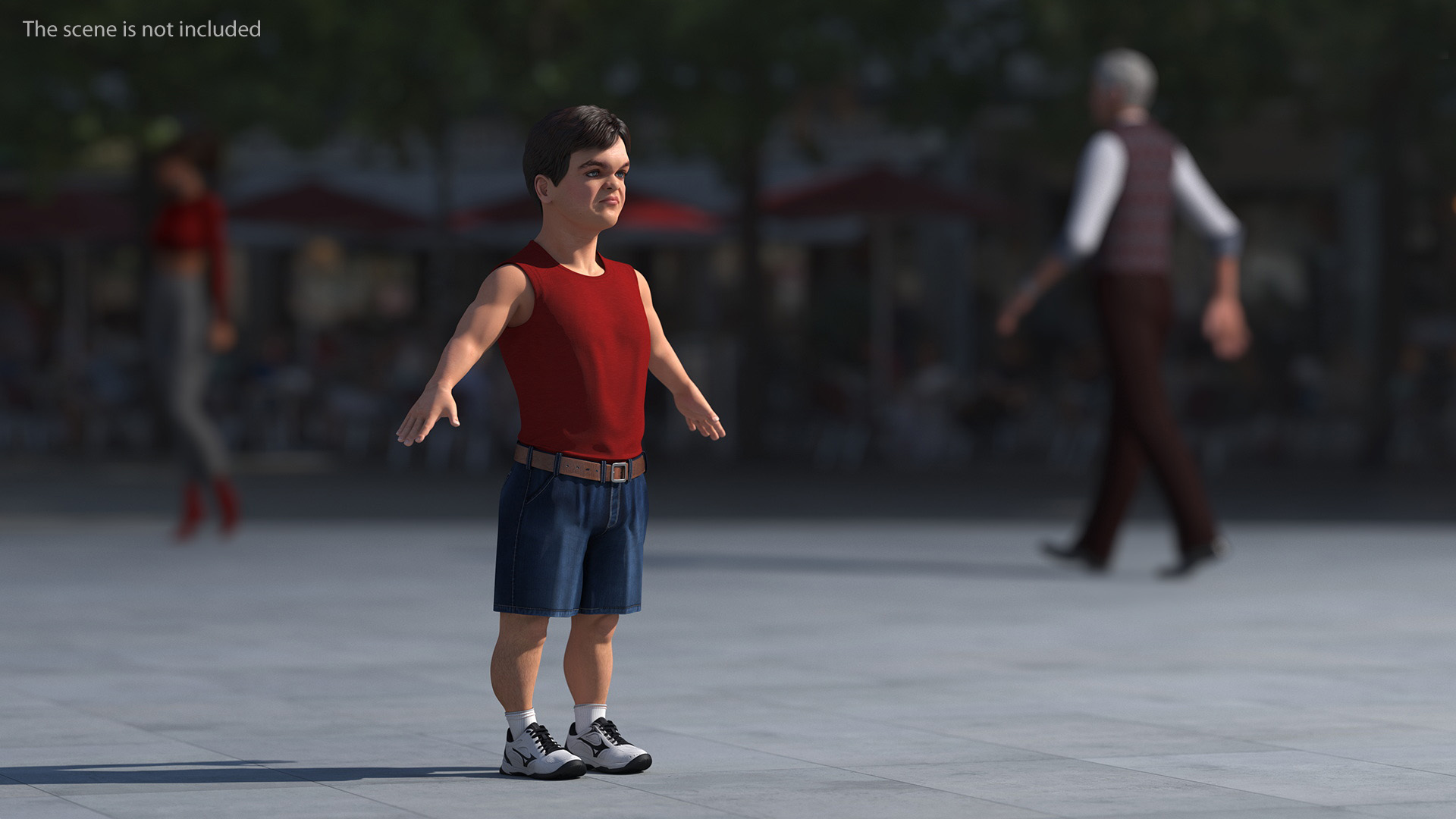 Dwarf Man Wearing Summer Clothes A-pose 3D model