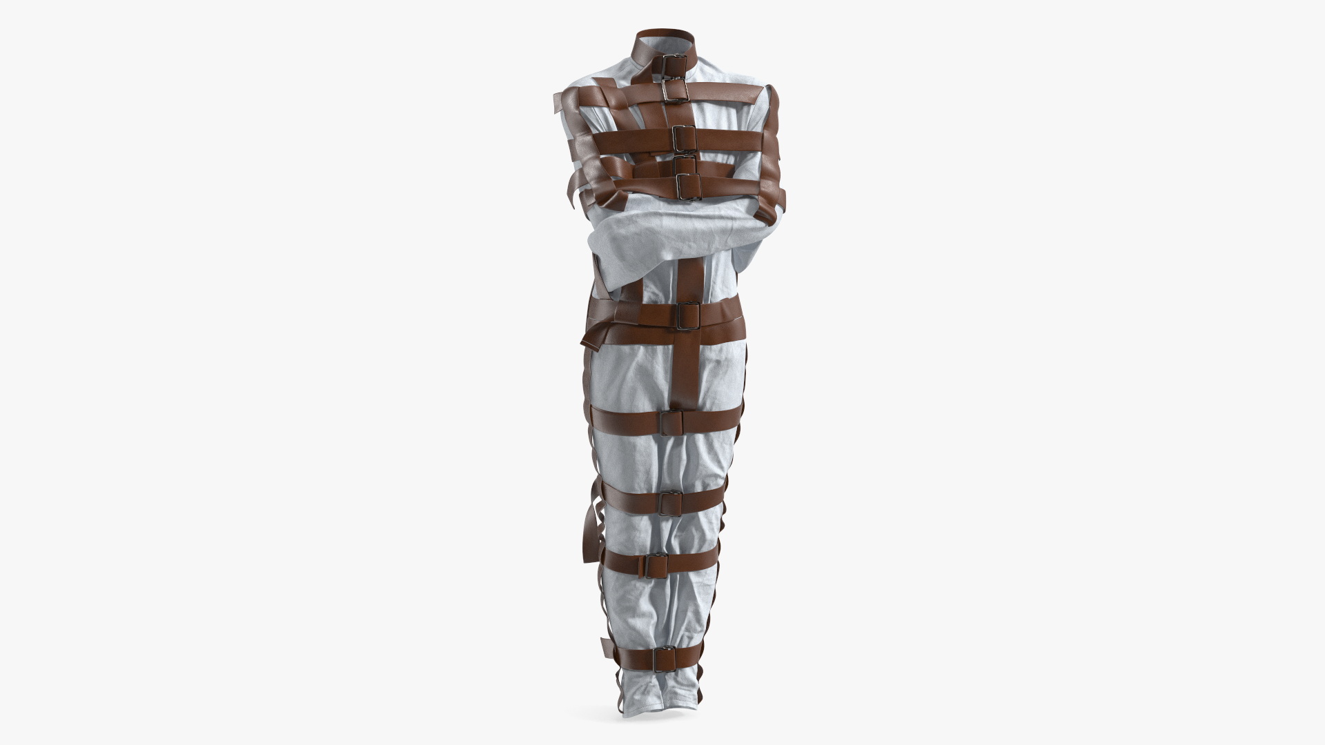 3D Straitjacket Outfit with Leather Belts model